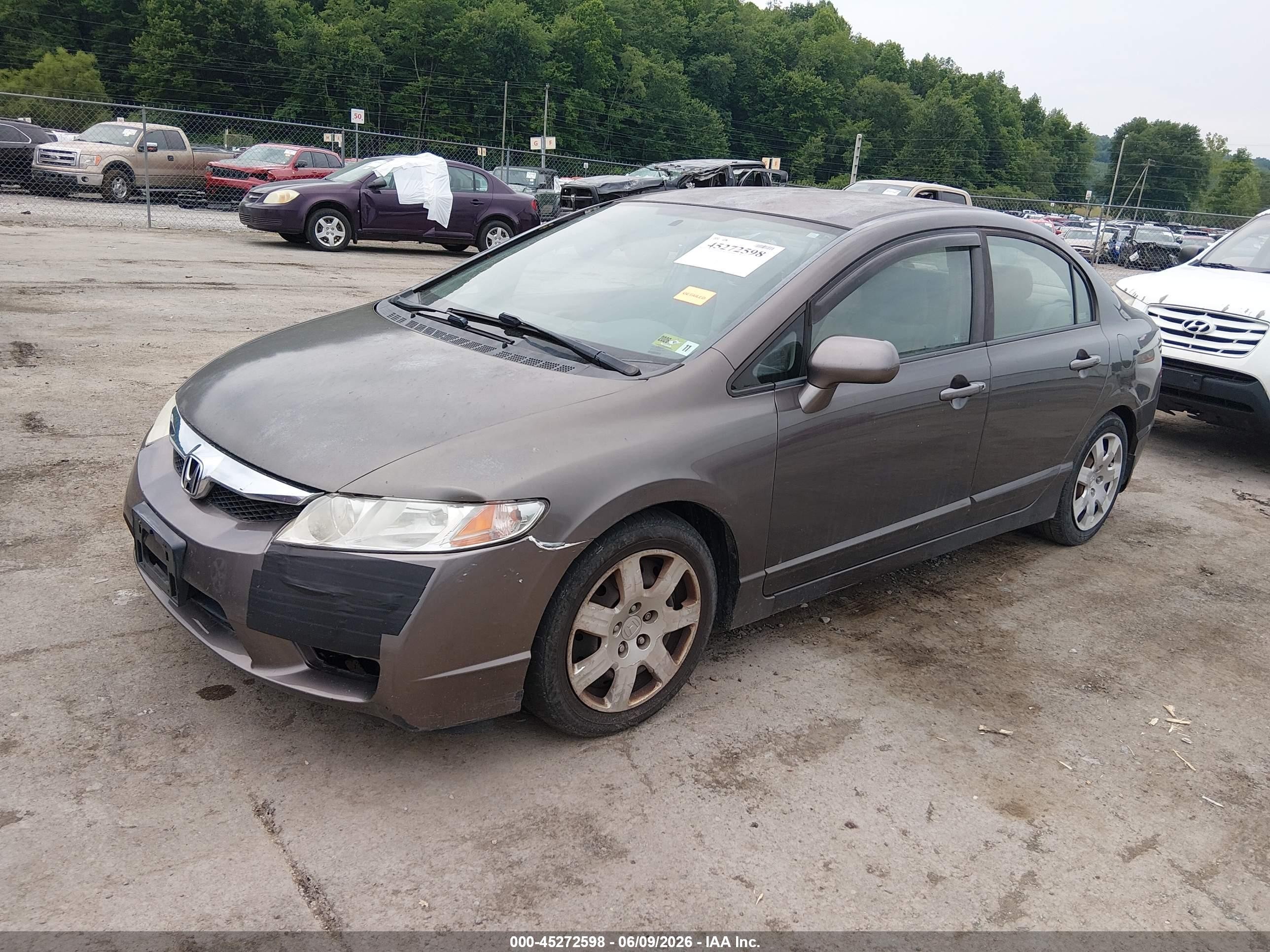 2010 Honda Civic Lx Gray vin: 2HGFA1F59AH582100