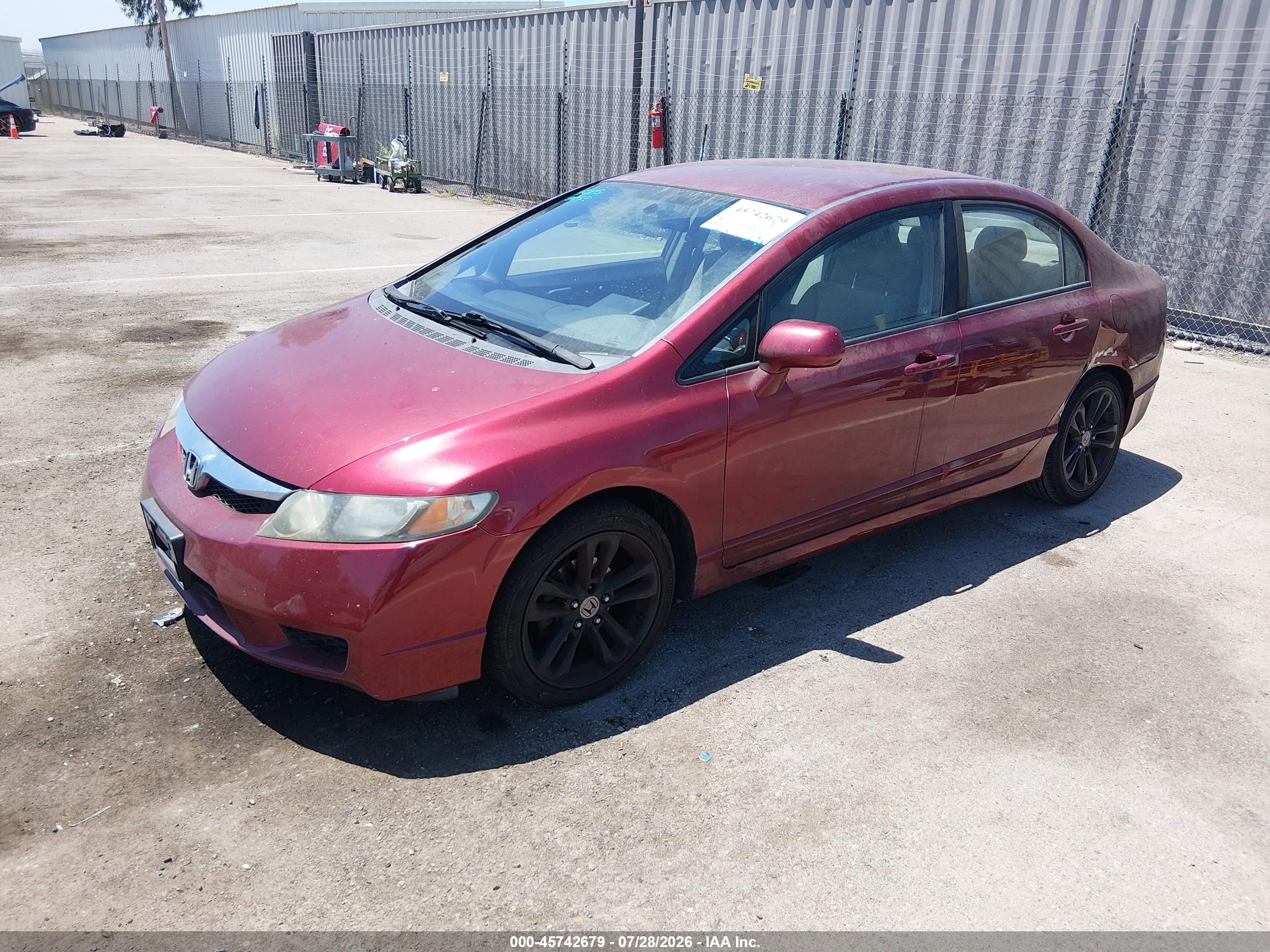 2010 Honda Civic Lx Бордовый vin: 2HGFA1F59AH586180