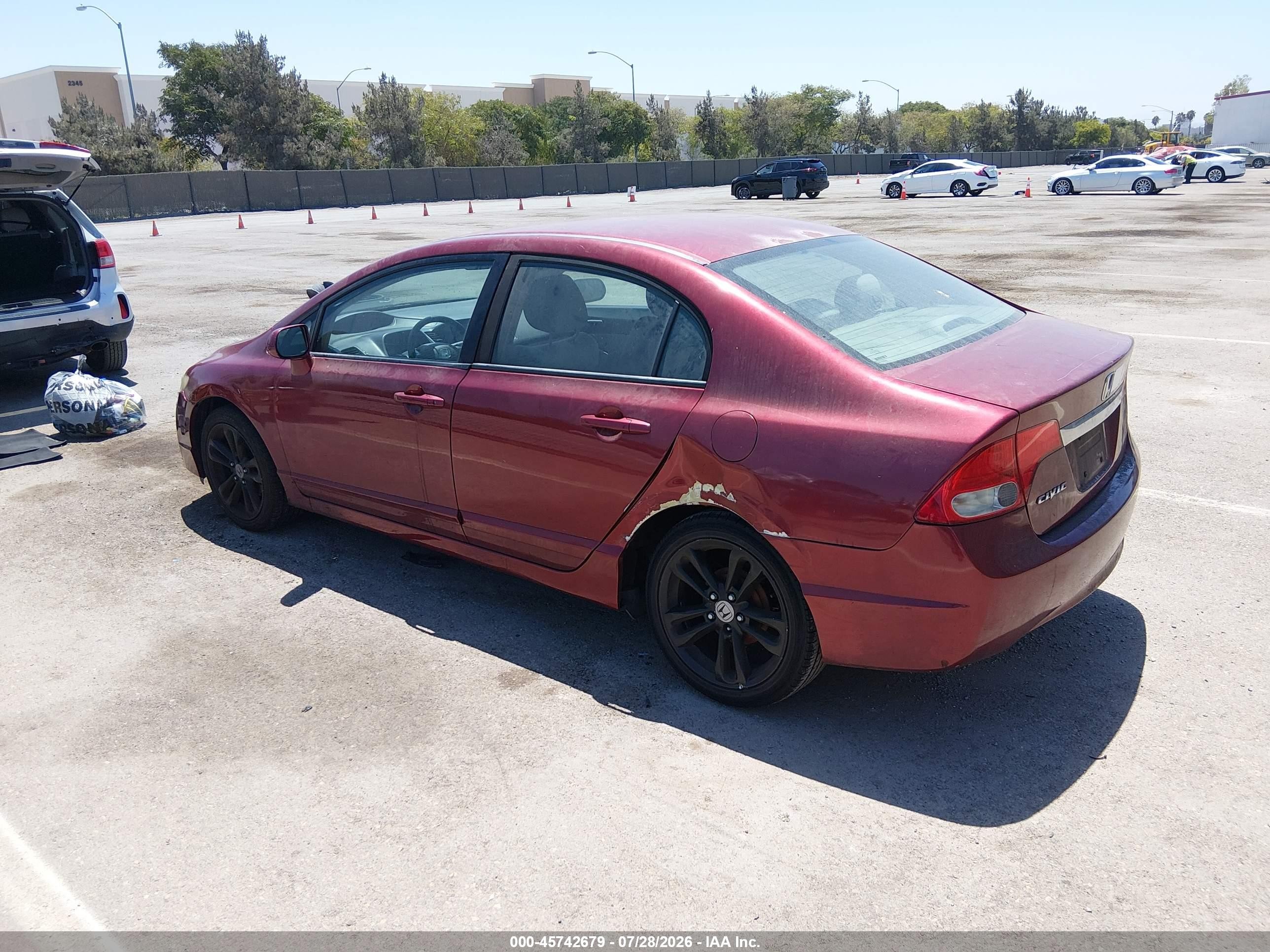 2010 Honda Civic Lx Бордовый vin: 2HGFA1F59AH586180