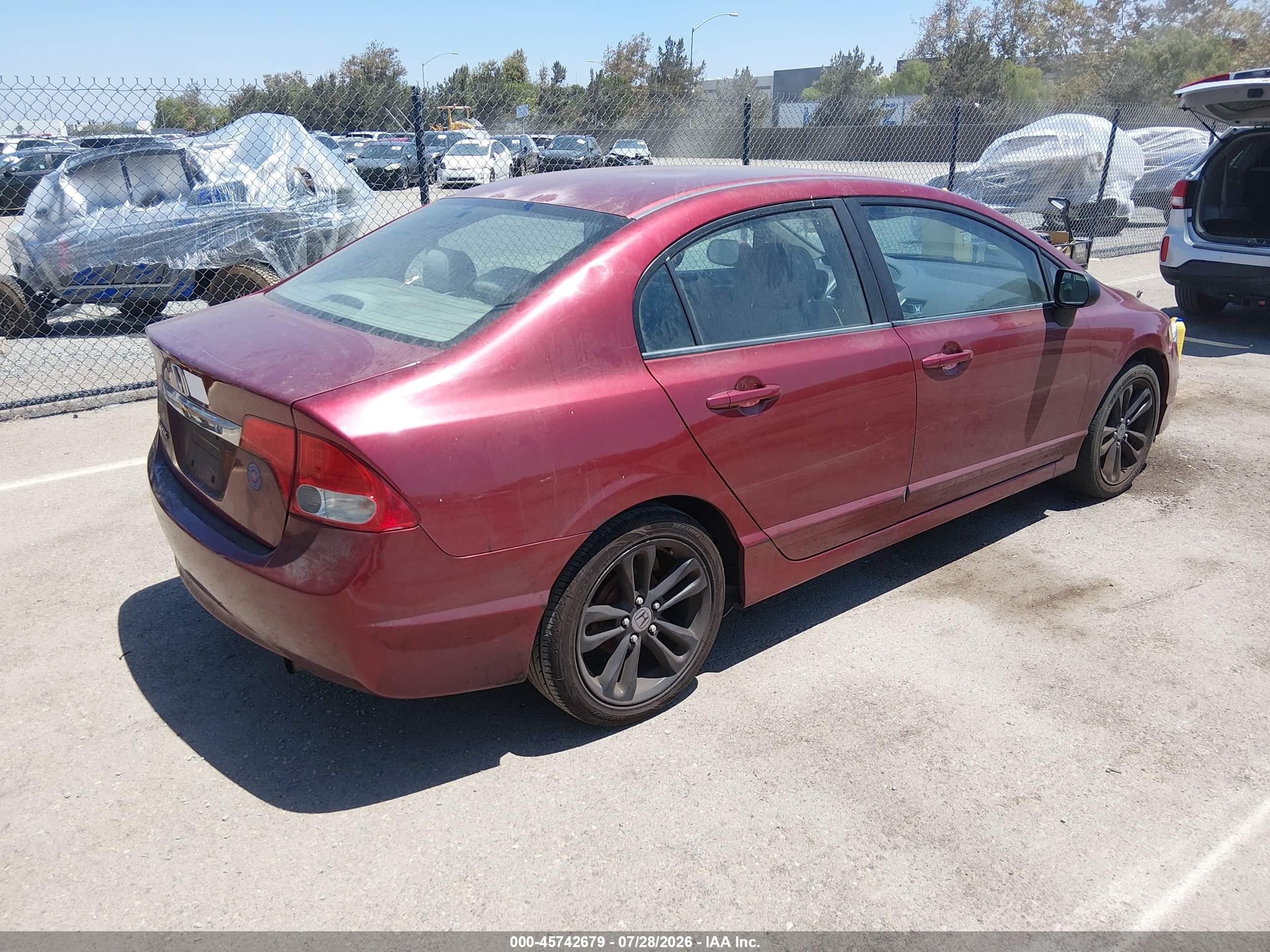 2010 Honda Civic Lx Бордовый vin: 2HGFA1F59AH586180