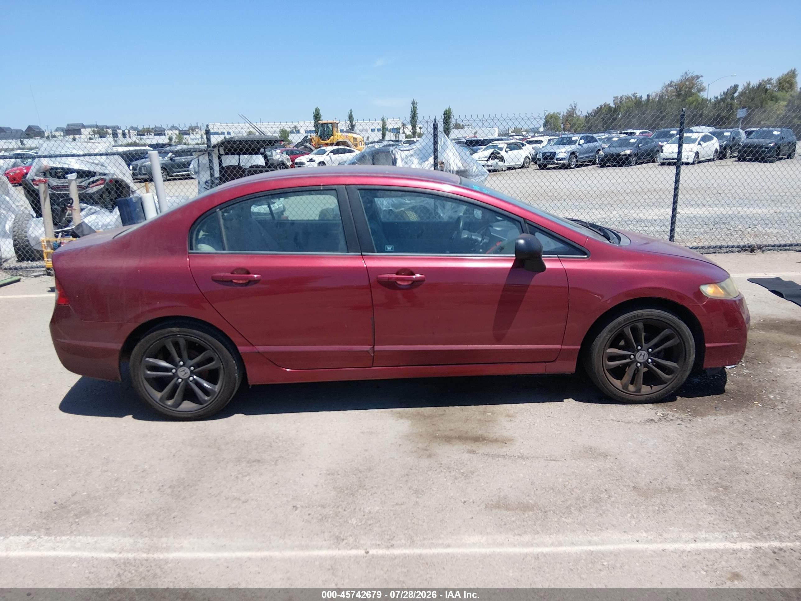 2010 Honda Civic Lx Бордовый vin: 2HGFA1F59AH586180