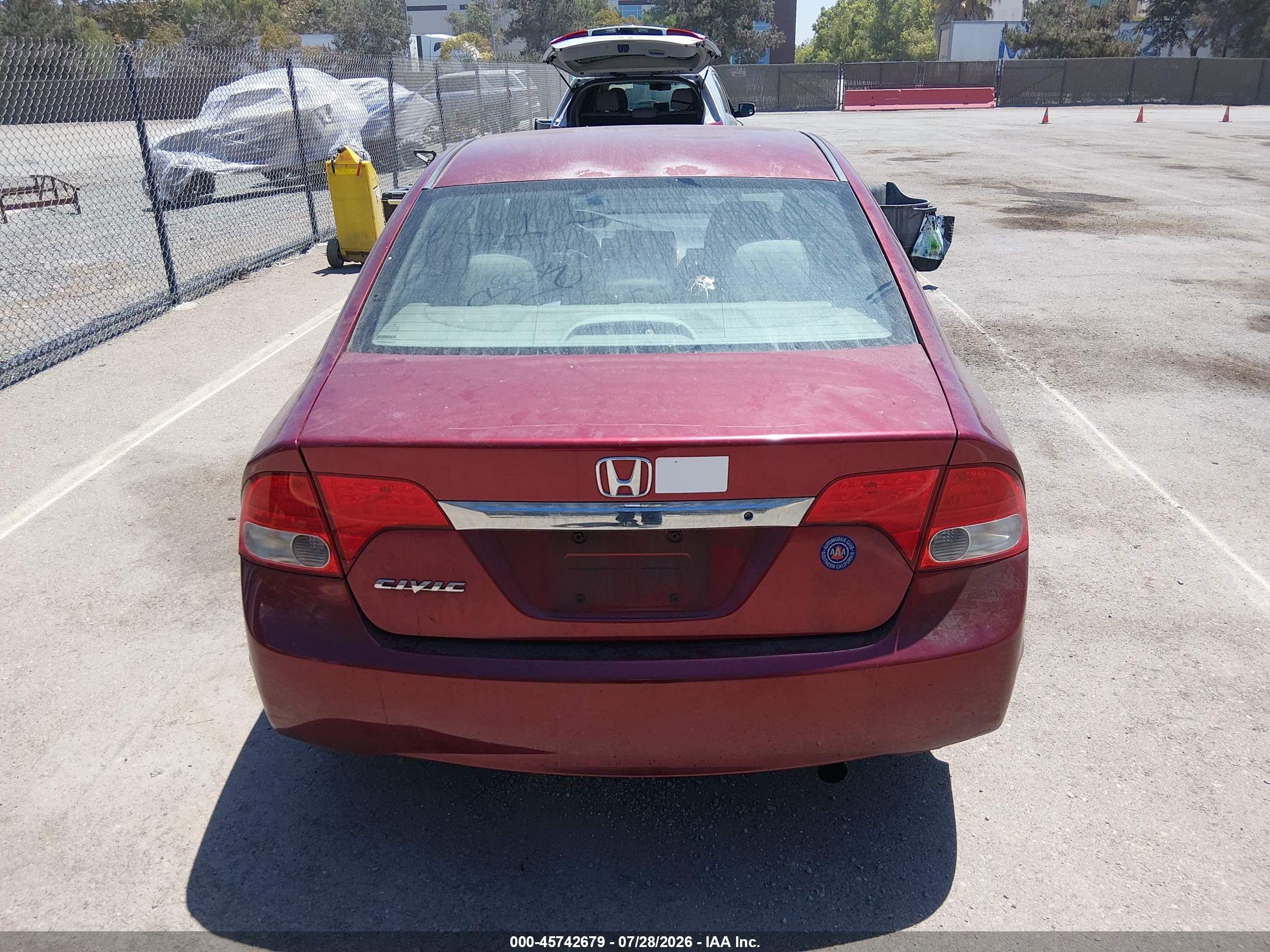 2010 Honda Civic Lx Бордовый vin: 2HGFA1F59AH586180