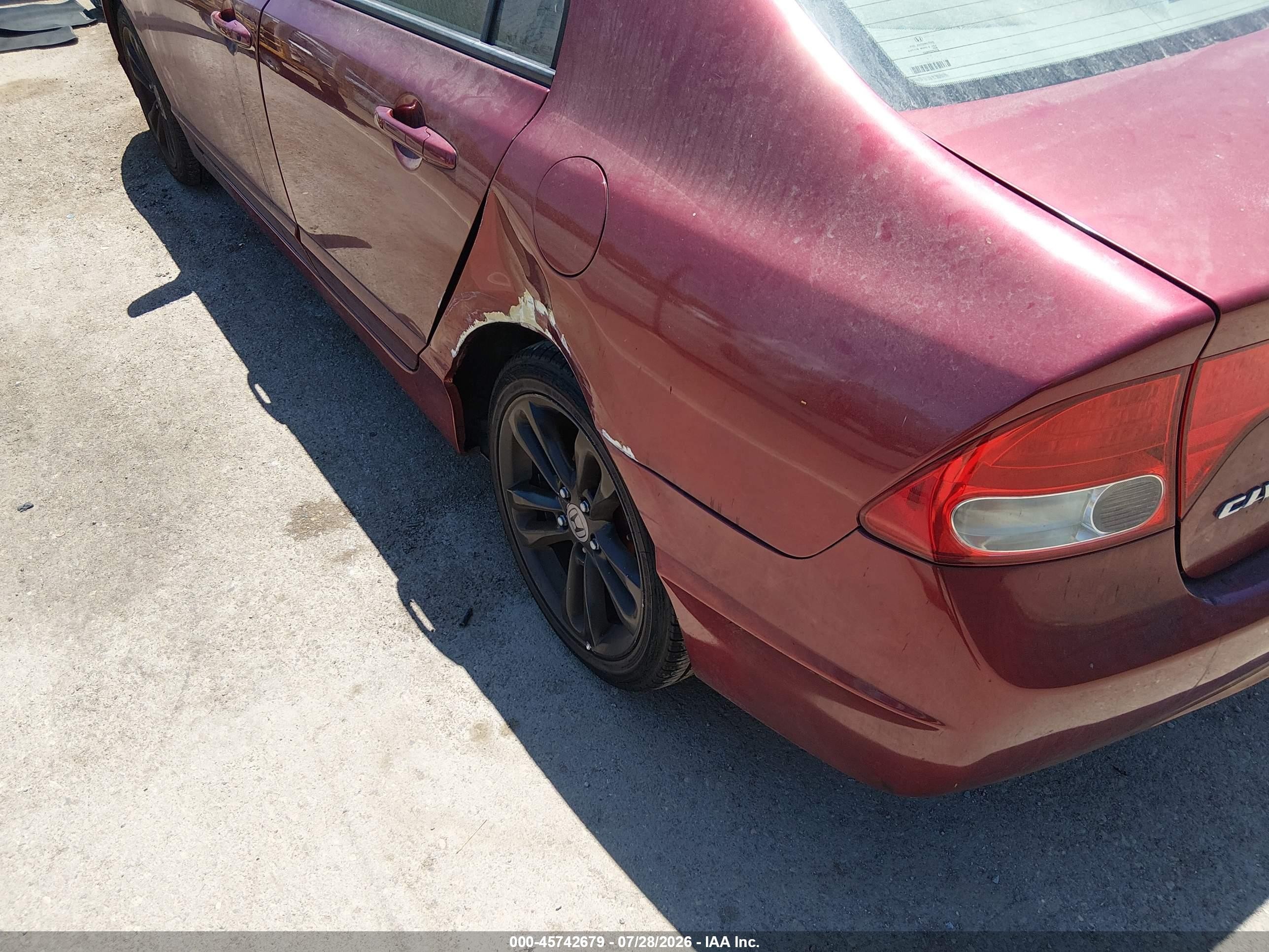 2010 Honda Civic Lx Бордовый vin: 2HGFA1F59AH586180