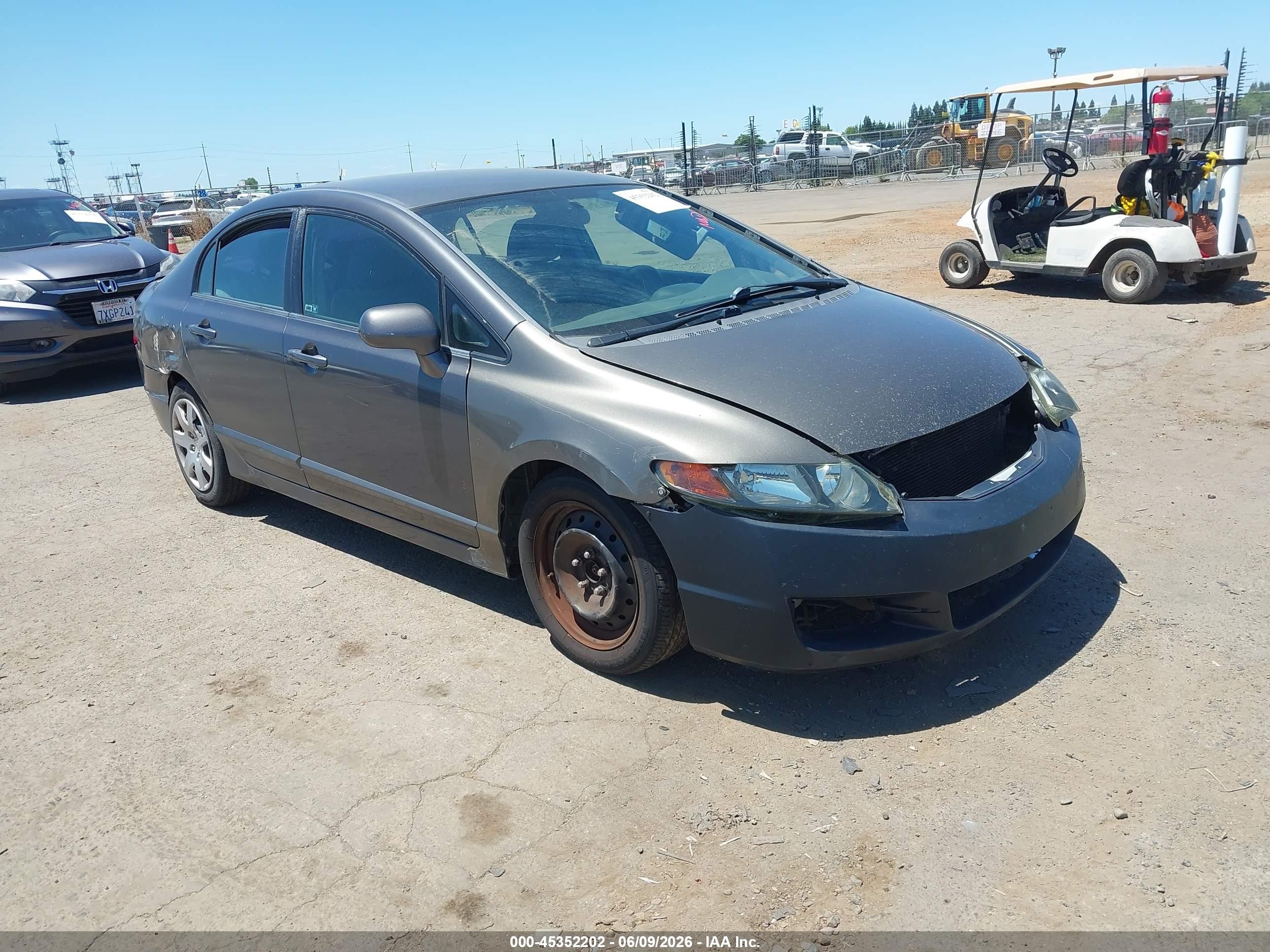 2011 Honda Civic Lx Gray vin: 2HGFA1F59BH300085