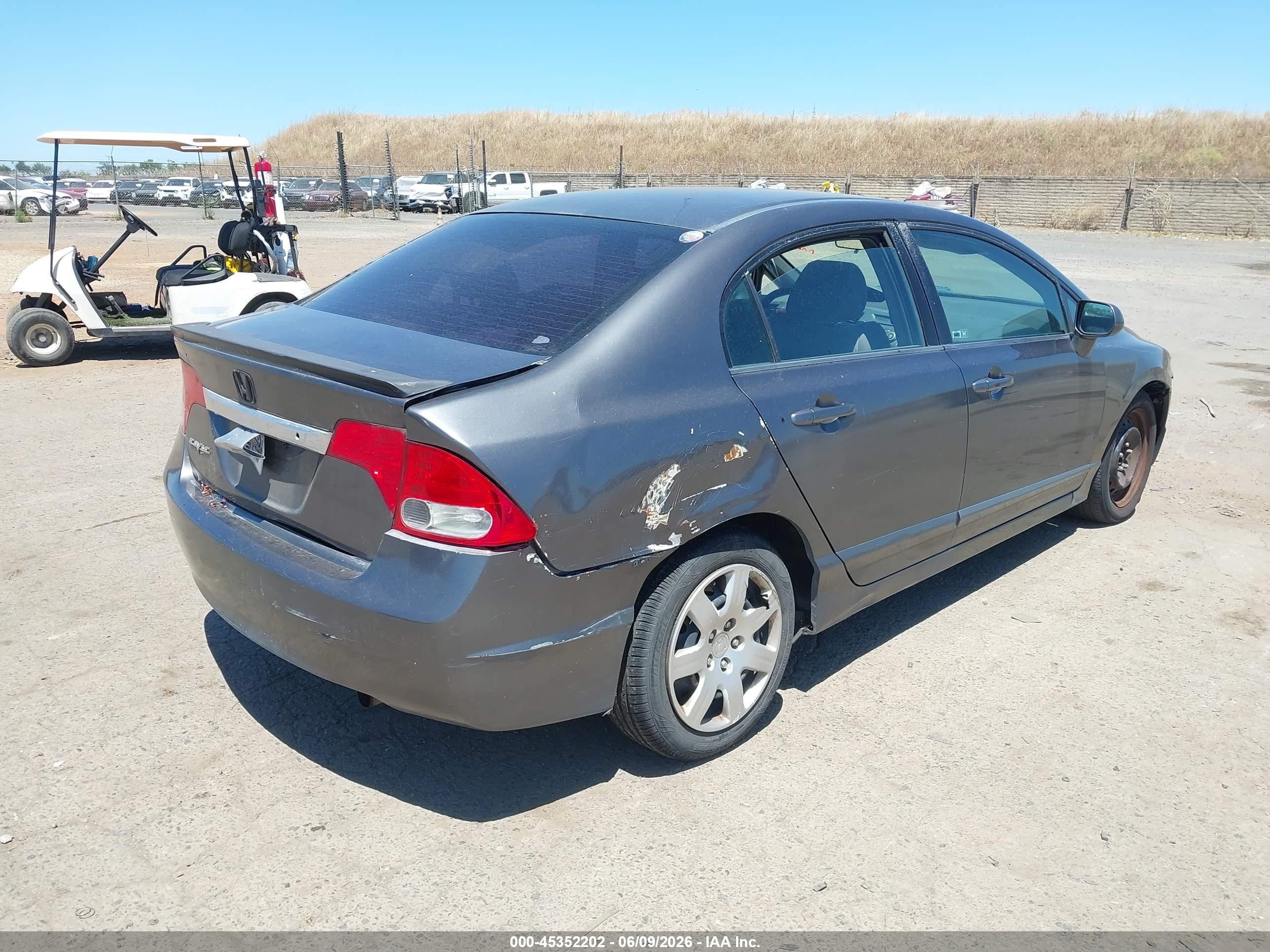 2011 Honda Civic Lx Gray vin: 2HGFA1F59BH300085