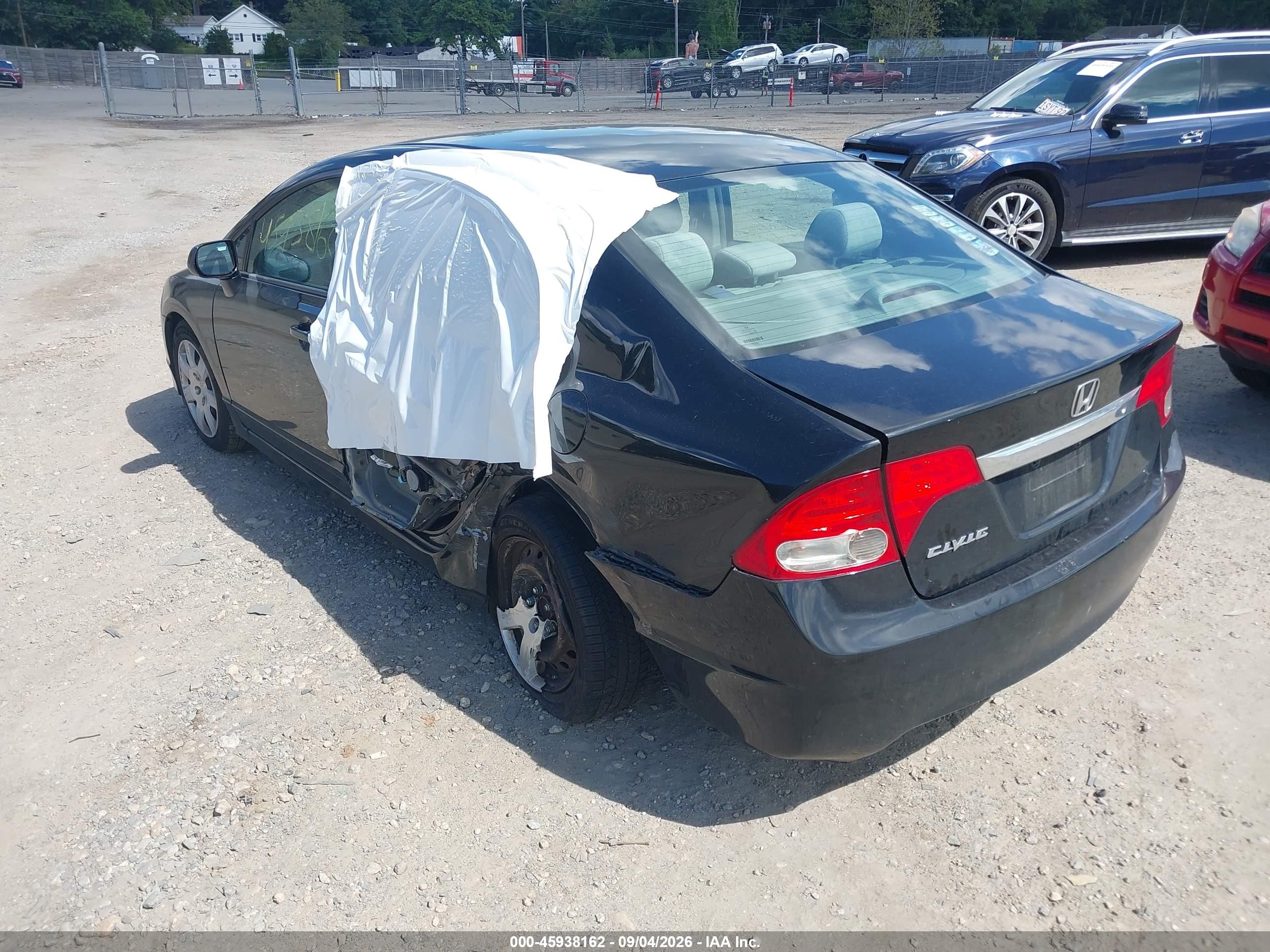 2011 Honda Civic Lx Black vin: 2HGFA1F59BH302144