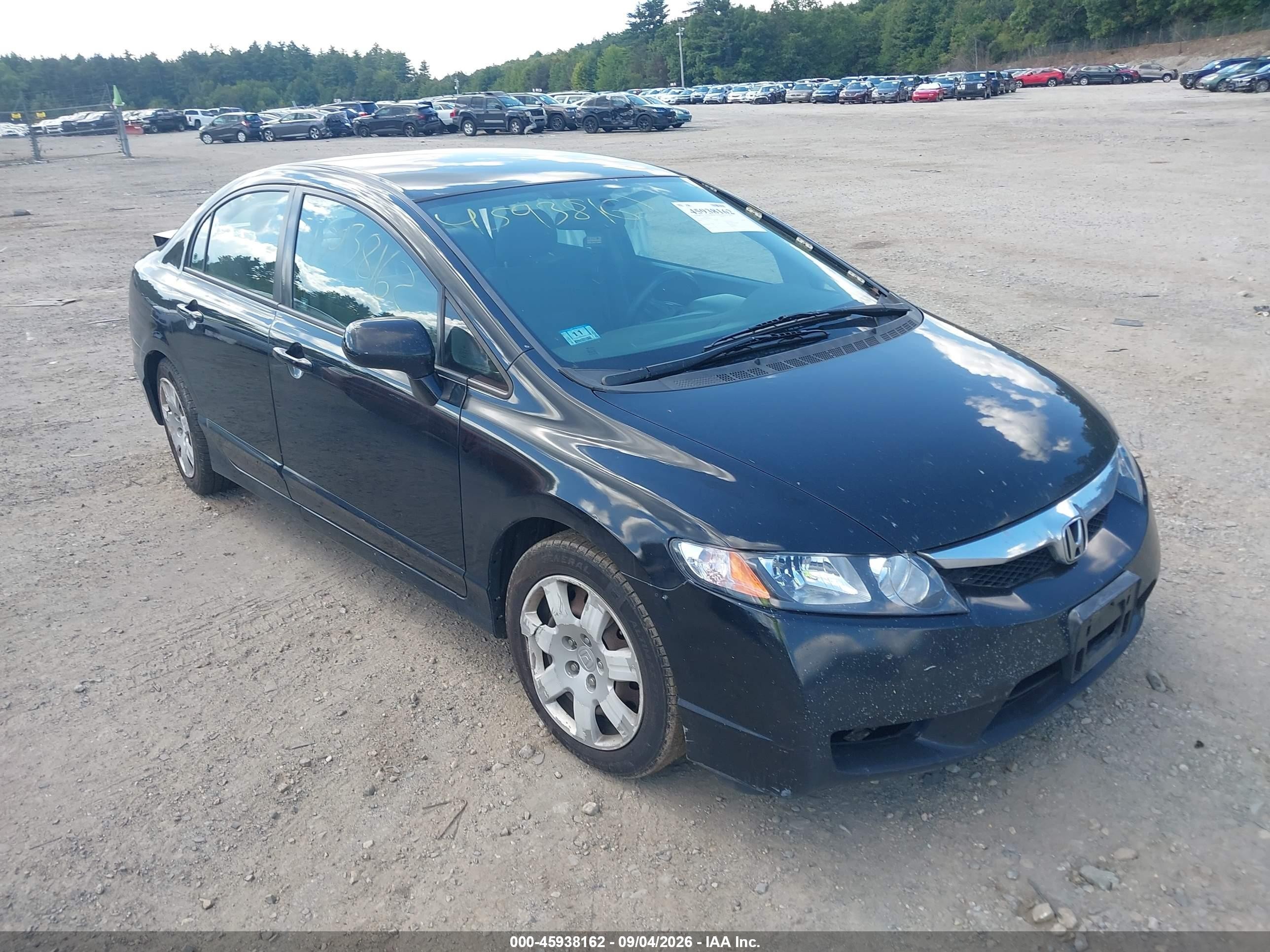 2011 Honda Civic Lx Black vin: 2HGFA1F59BH302144