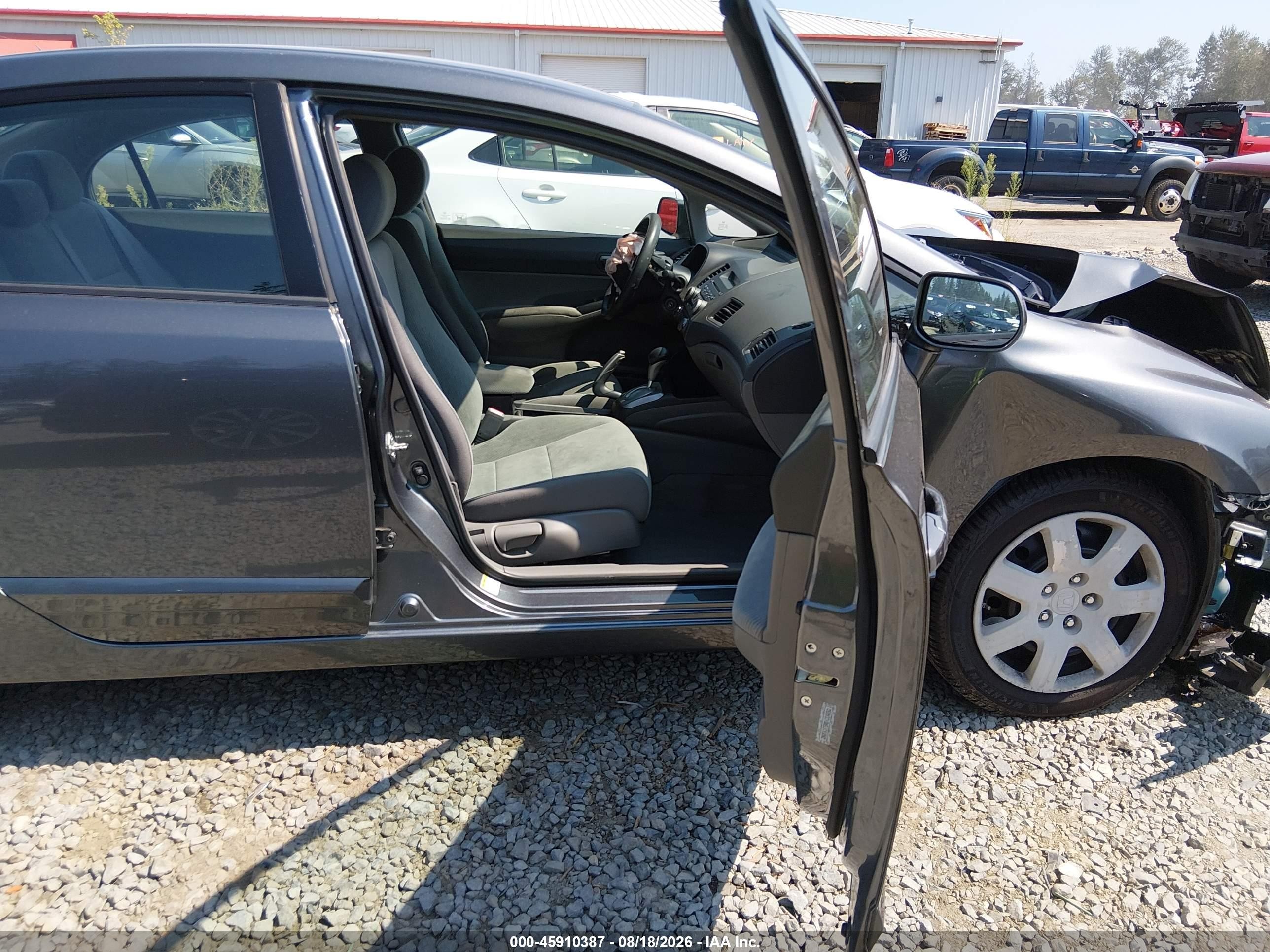 2011 Honda Civic Lx Gray vin: 2HGFA1F59BH304850