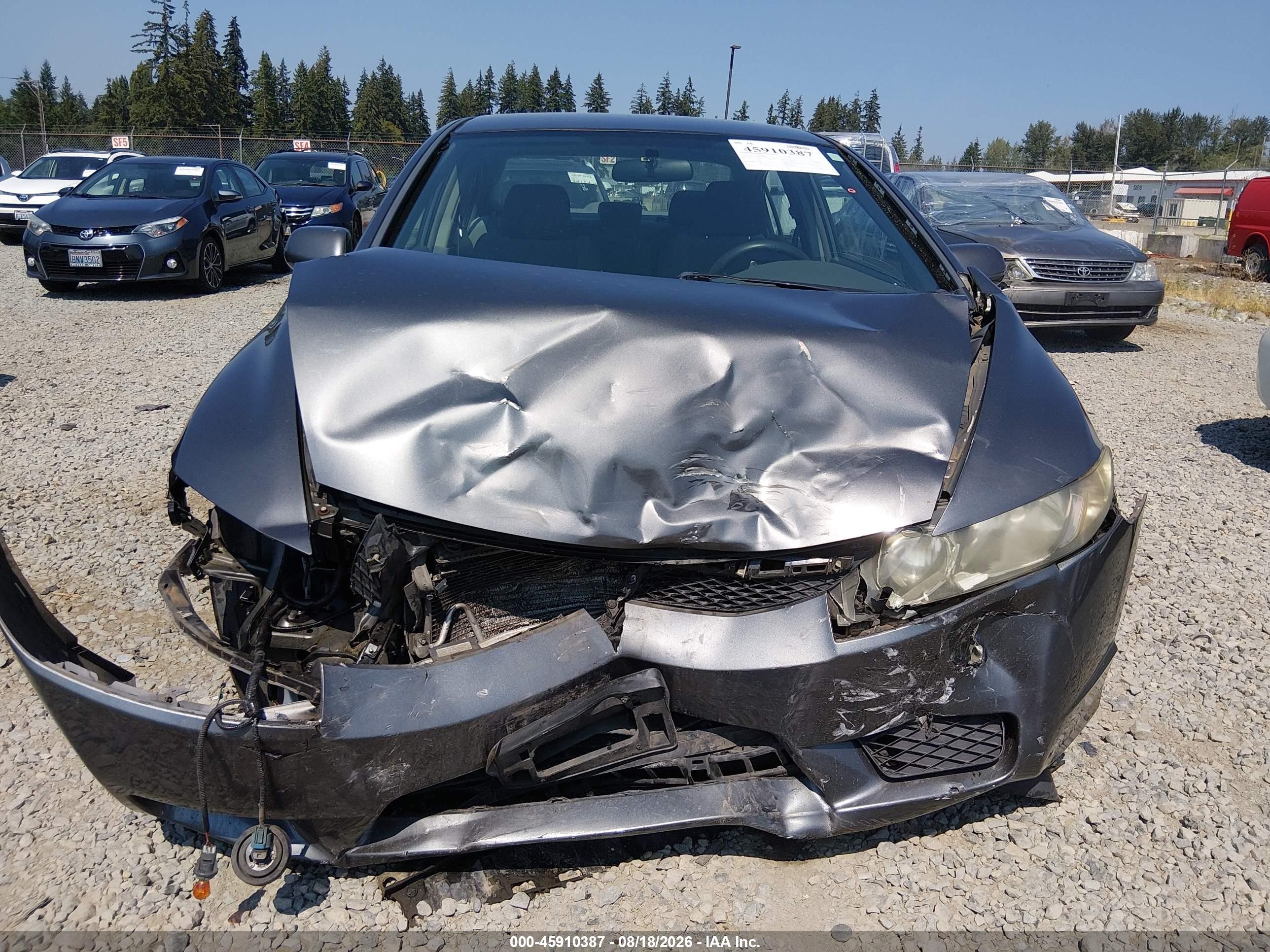 2011 Honda Civic Lx Gray vin: 2HGFA1F59BH304850