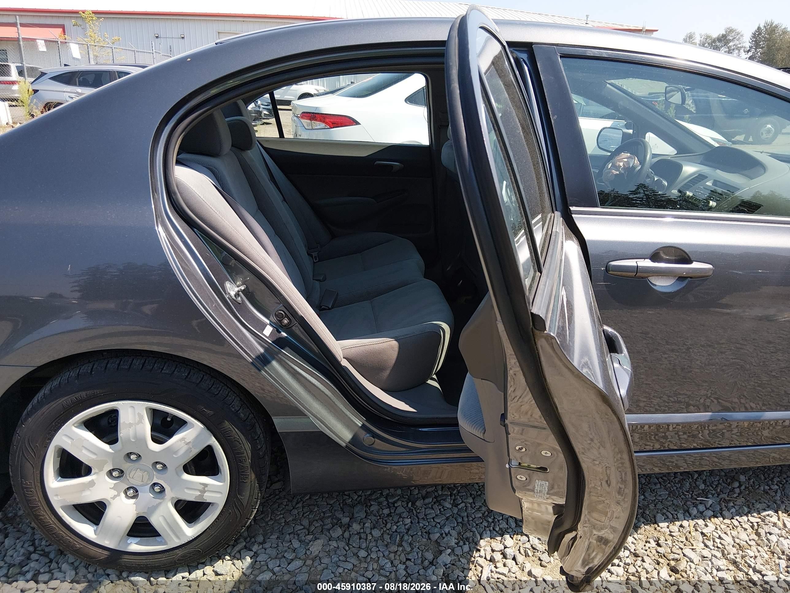 2011 Honda Civic Lx Gray vin: 2HGFA1F59BH304850