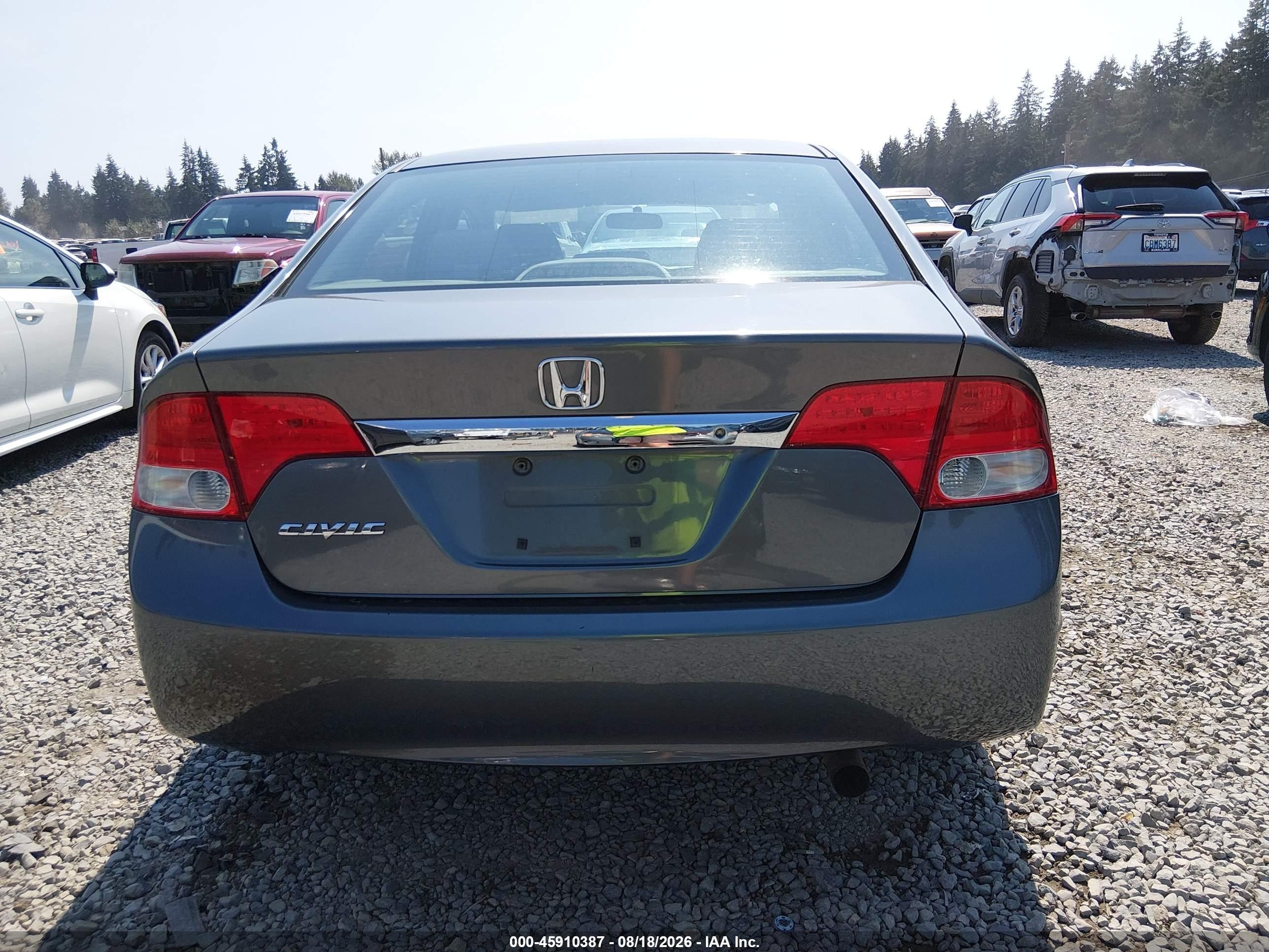 2011 Honda Civic Lx Gray vin: 2HGFA1F59BH304850