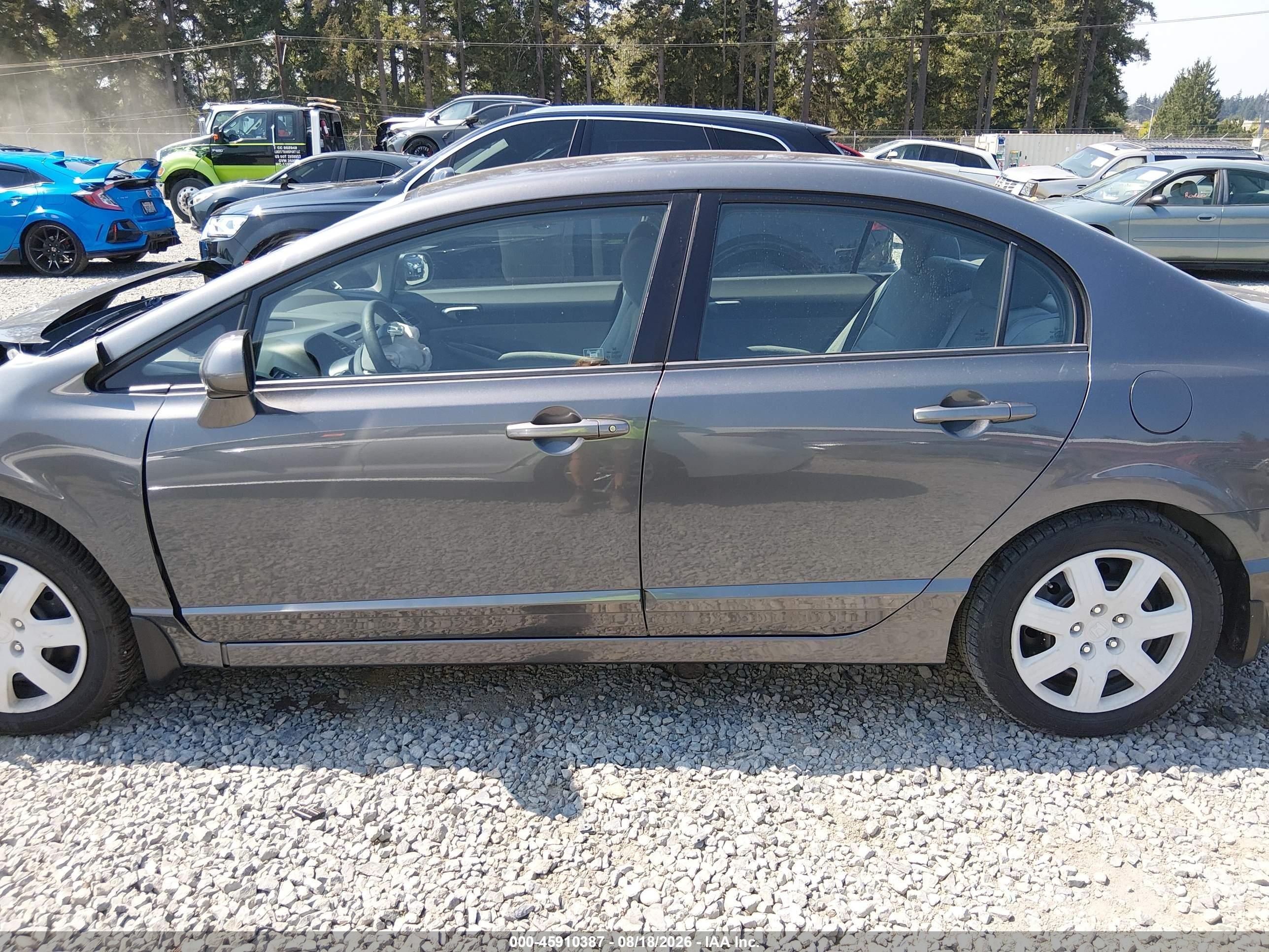 2011 Honda Civic Lx Gray vin: 2HGFA1F59BH304850