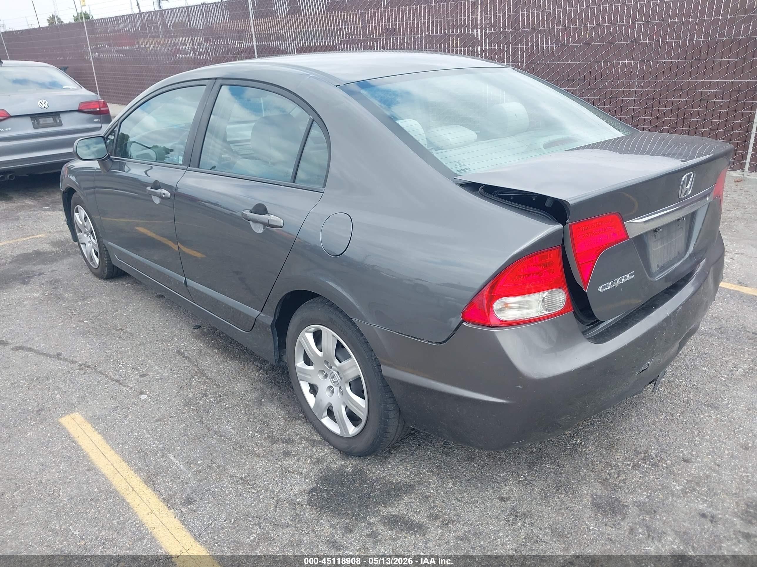 2011 Honda Civic Lx Gray vin: 2HGFA1F59BH503963