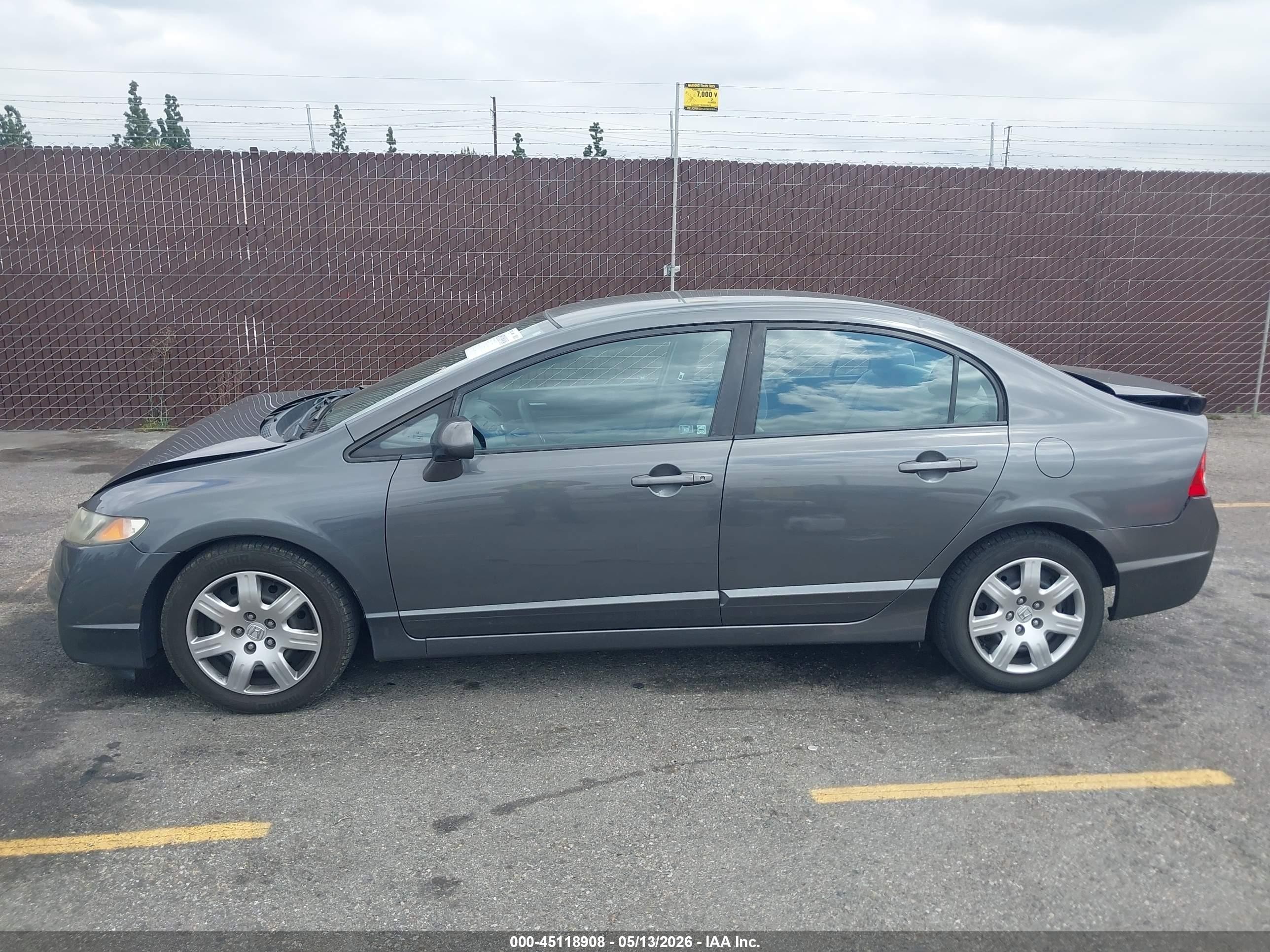 2011 Honda Civic Lx Gray vin: 2HGFA1F59BH503963
