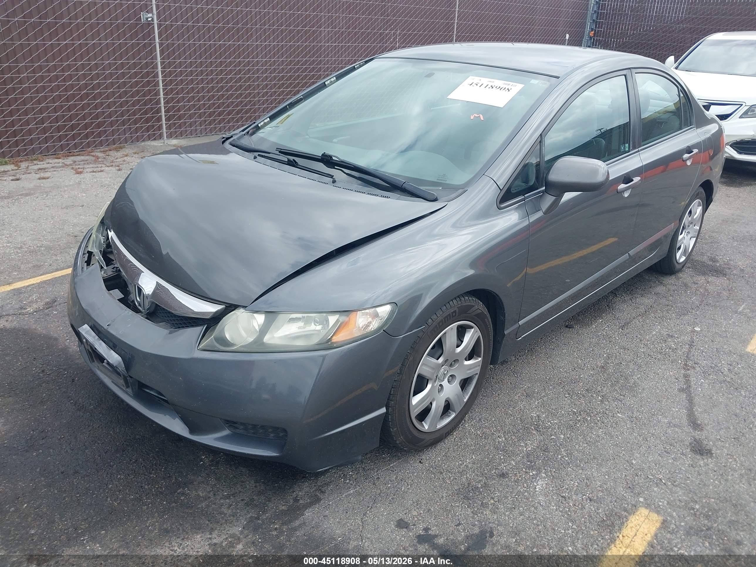 2011 Honda Civic Lx Gray vin: 2HGFA1F59BH503963