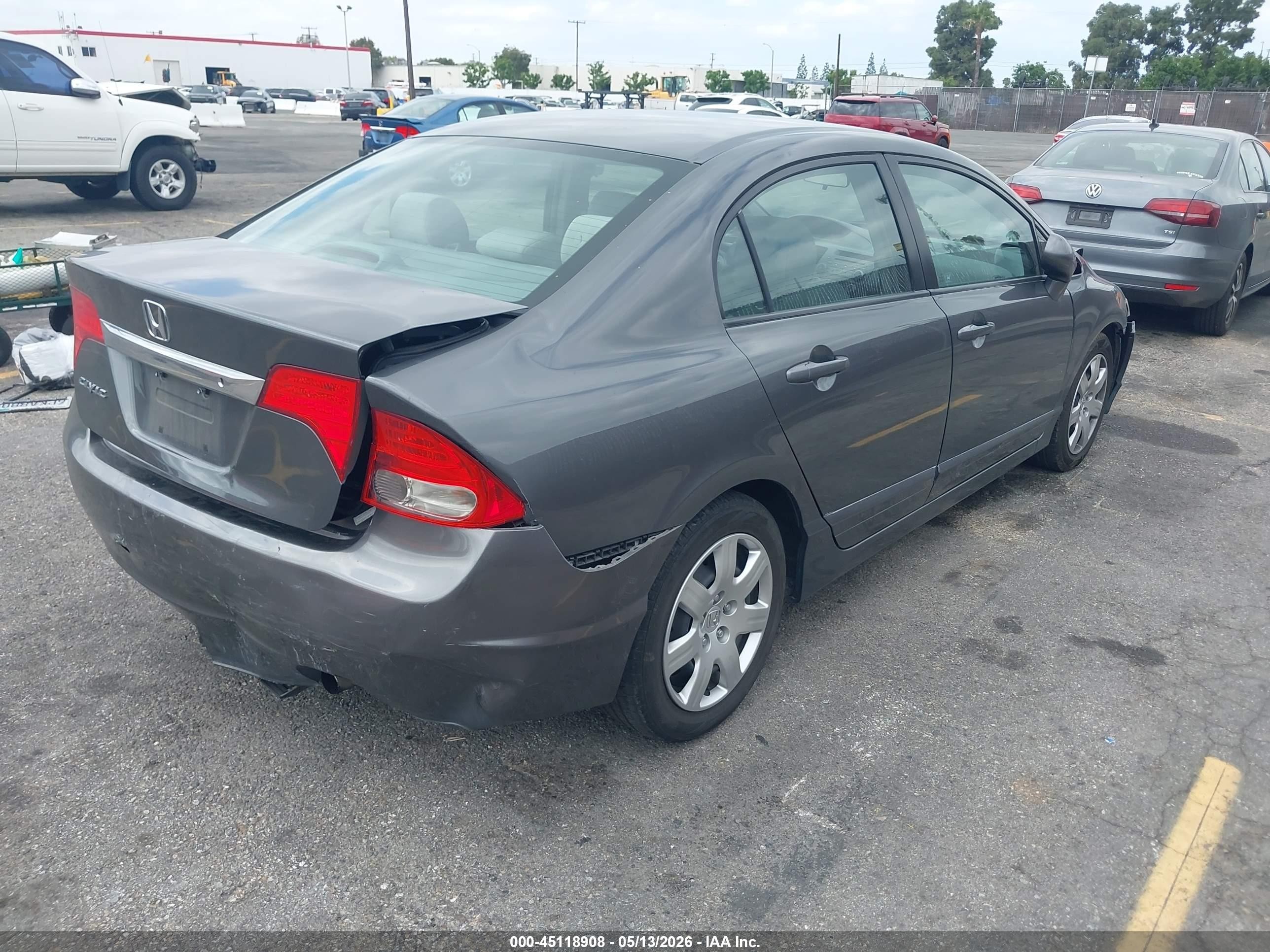 2011 Honda Civic Lx Gray vin: 2HGFA1F59BH503963