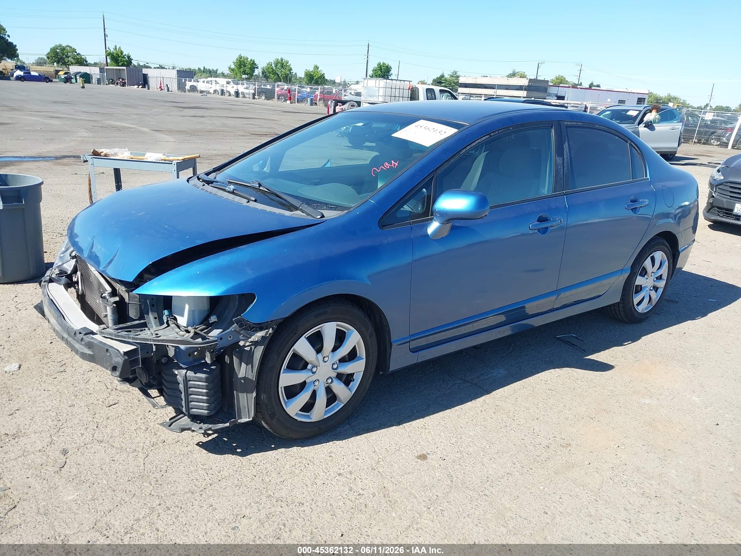 2011 Honda Civic Lx Синий vin: 2HGFA1F59BH508287