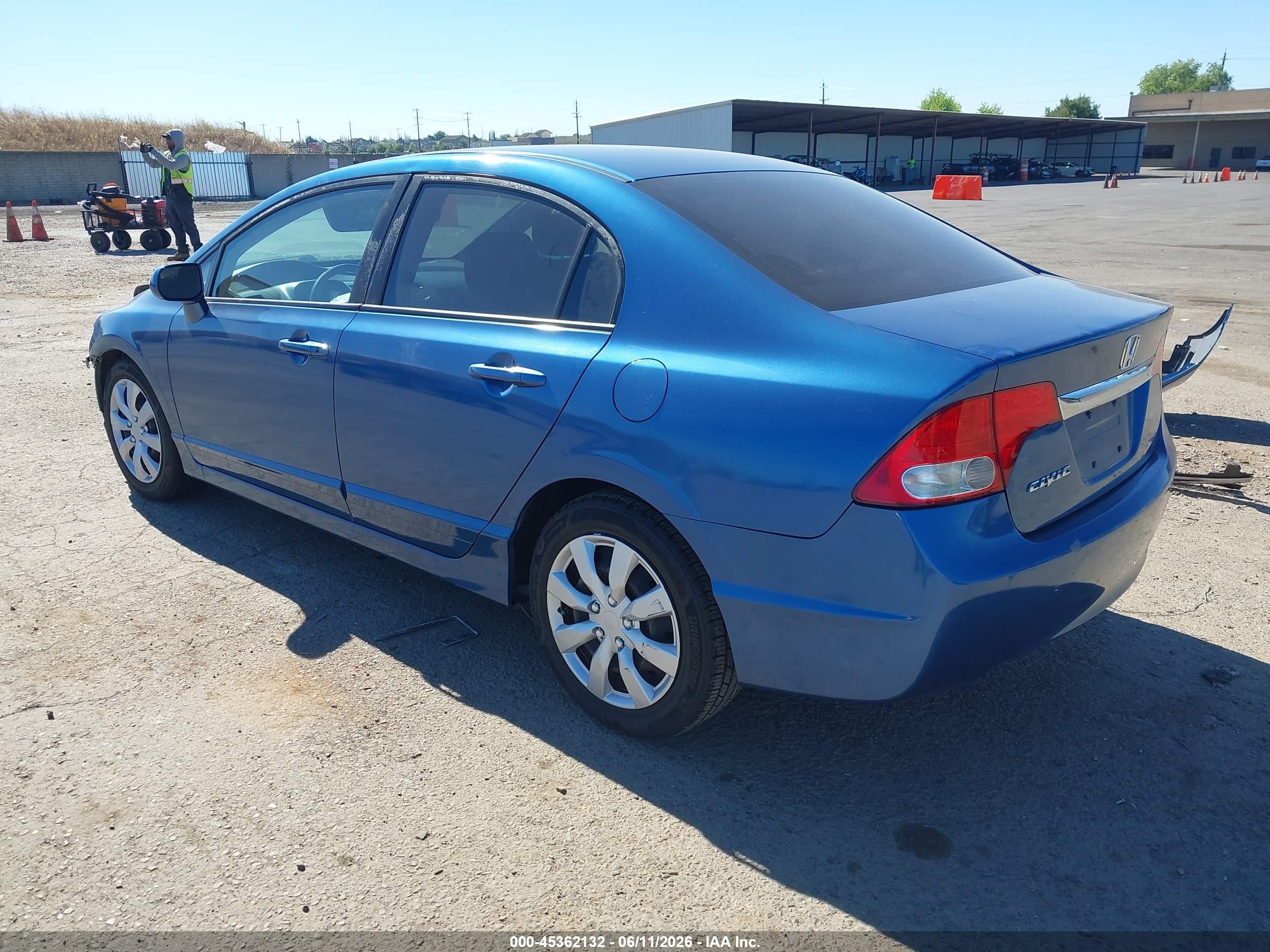 2011 Honda Civic Lx Синий vin: 2HGFA1F59BH508287