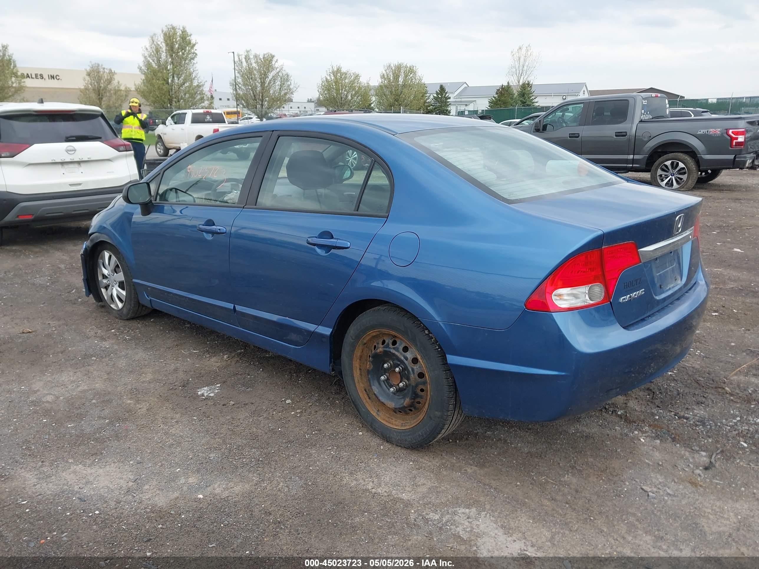 2011 Honda Civic Lx Light Blue vin: 2HGFA1F59BH510508