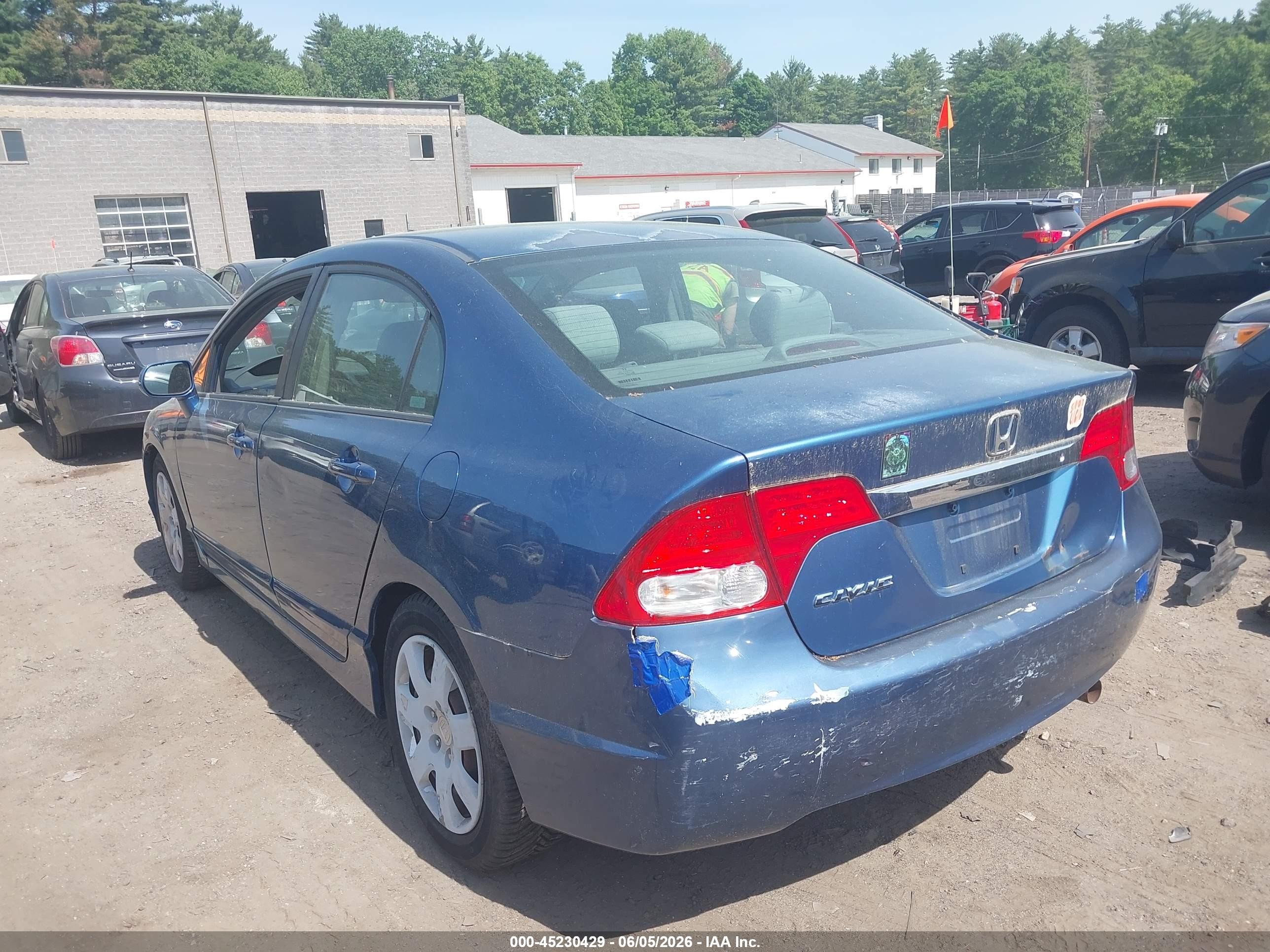 2011 Honda Civic Lx Blue vin: 2HGFA1F59BH519211