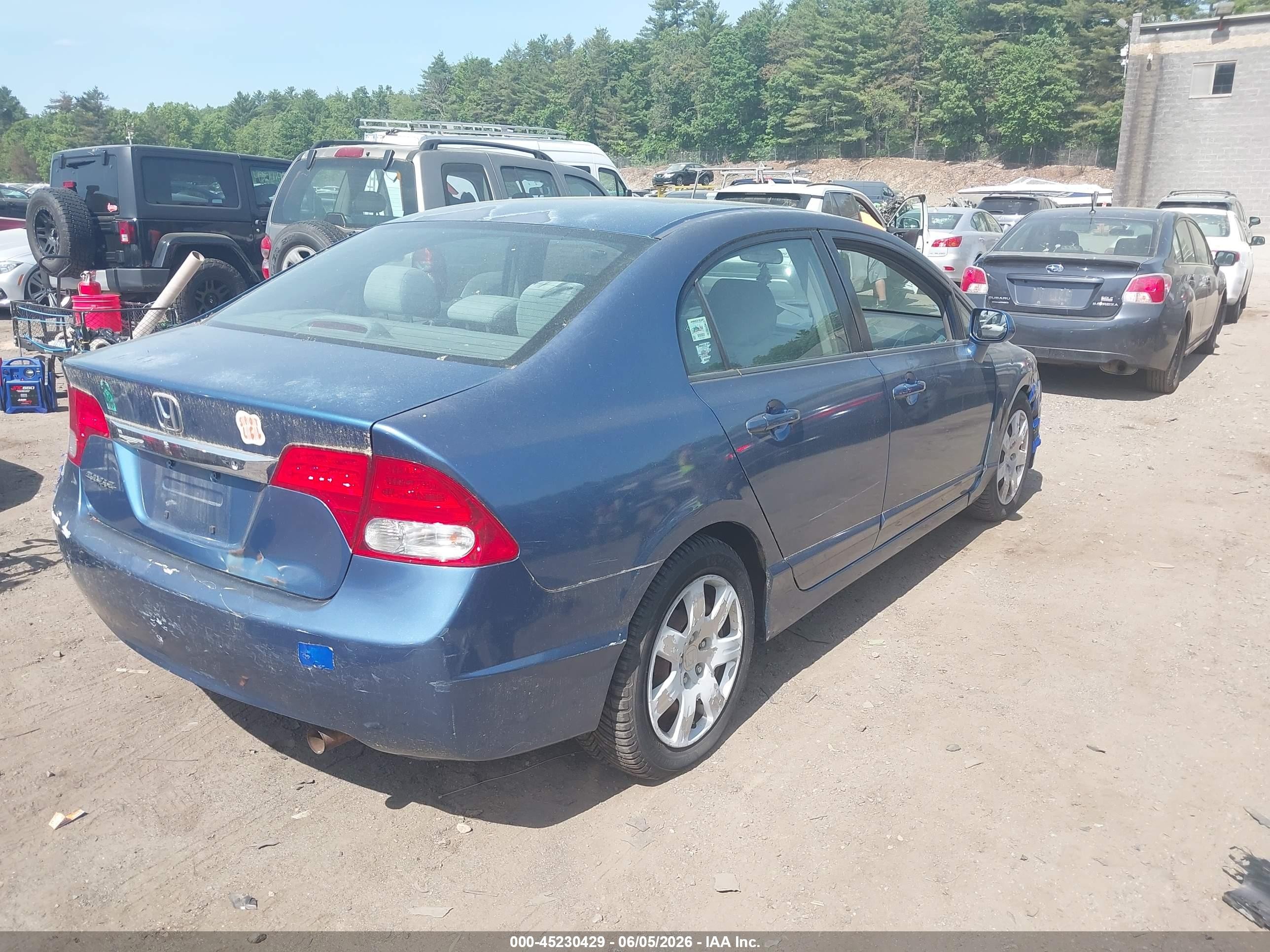 2011 Honda Civic Lx Blue vin: 2HGFA1F59BH519211
