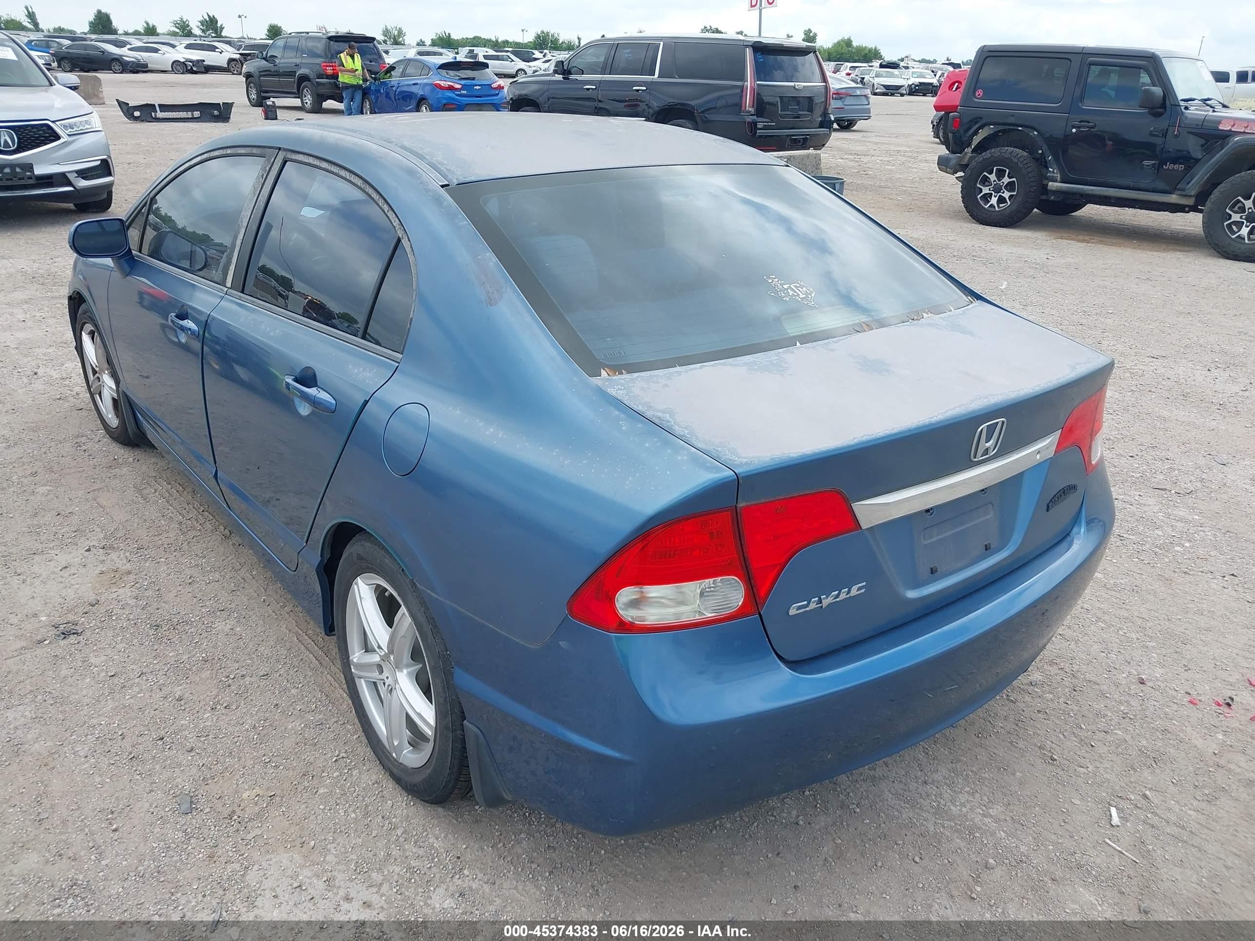 2011 Honda Civic Lx Blue vin: 2HGFA1F59BH525414
