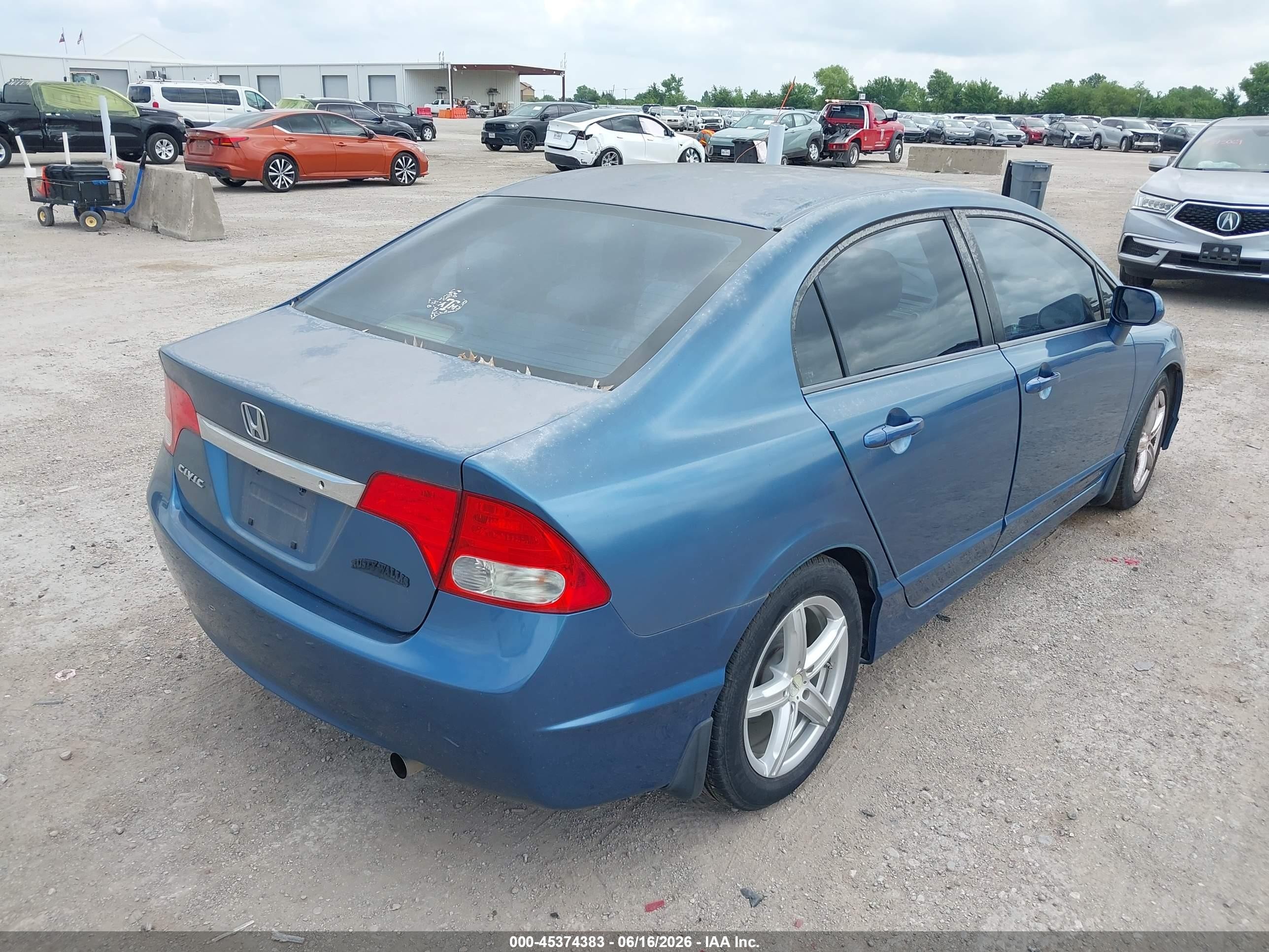 2011 Honda Civic Lx Blue vin: 2HGFA1F59BH525414