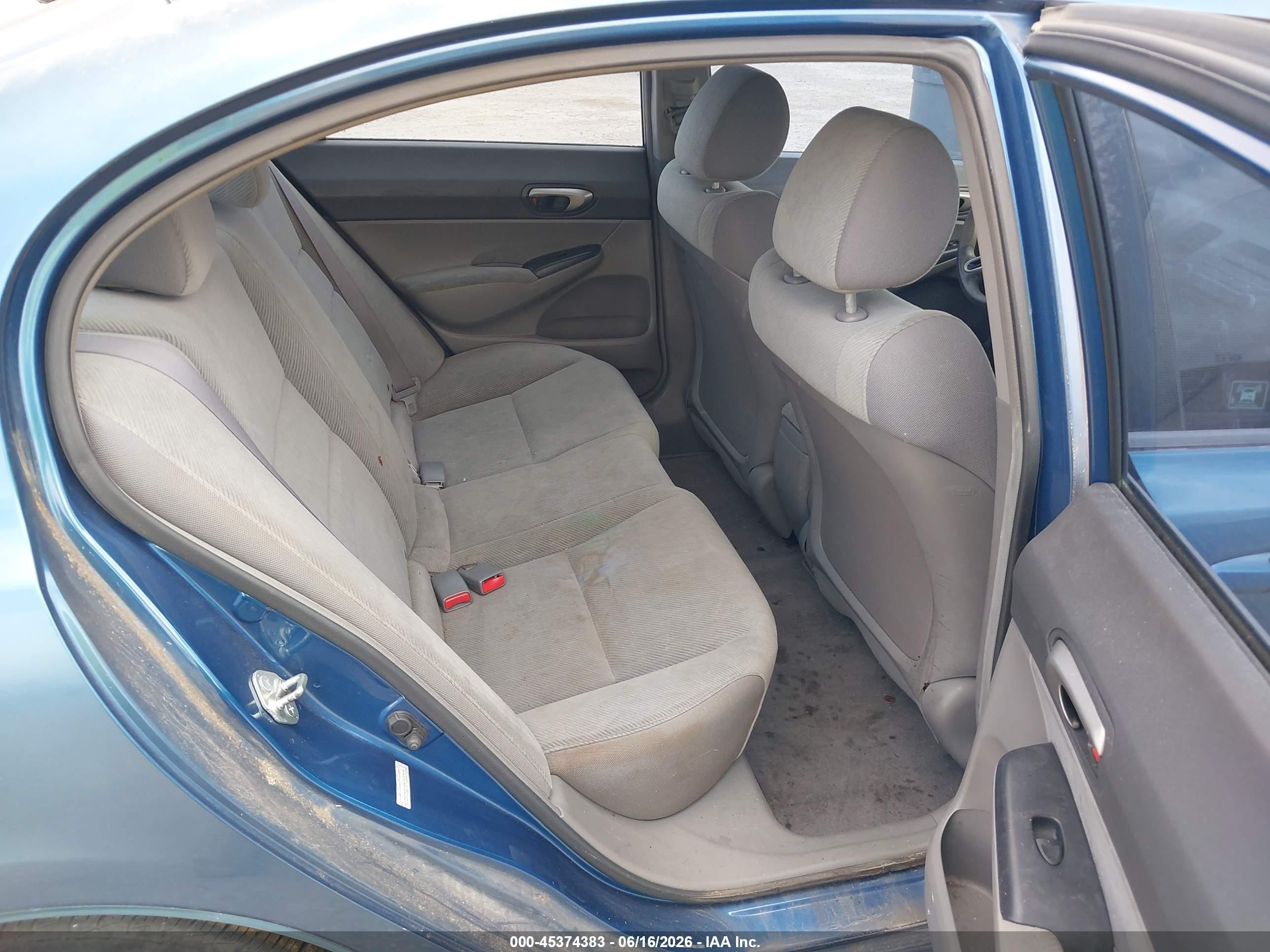 2011 Honda Civic Lx Blue vin: 2HGFA1F59BH525414
