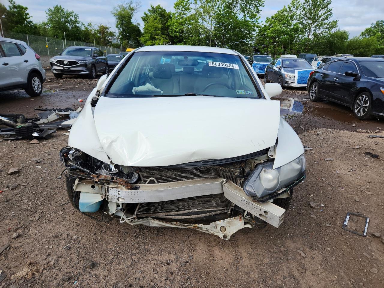 2011 Honda Civic Lx White vin: 2HGFA1F59BH527115