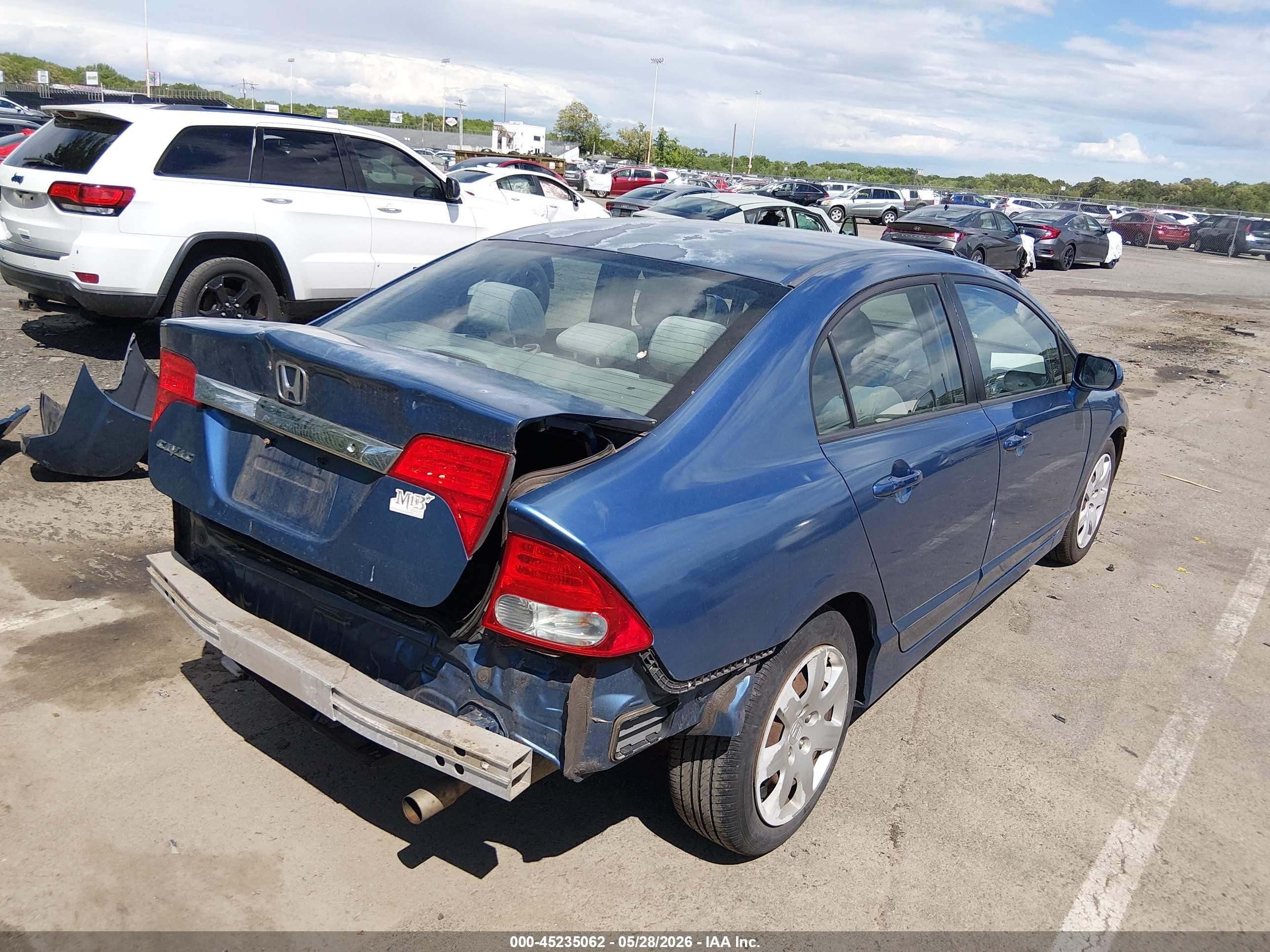 2011 Honda Civic Lx Blue vin: 2HGFA1F59BH528619