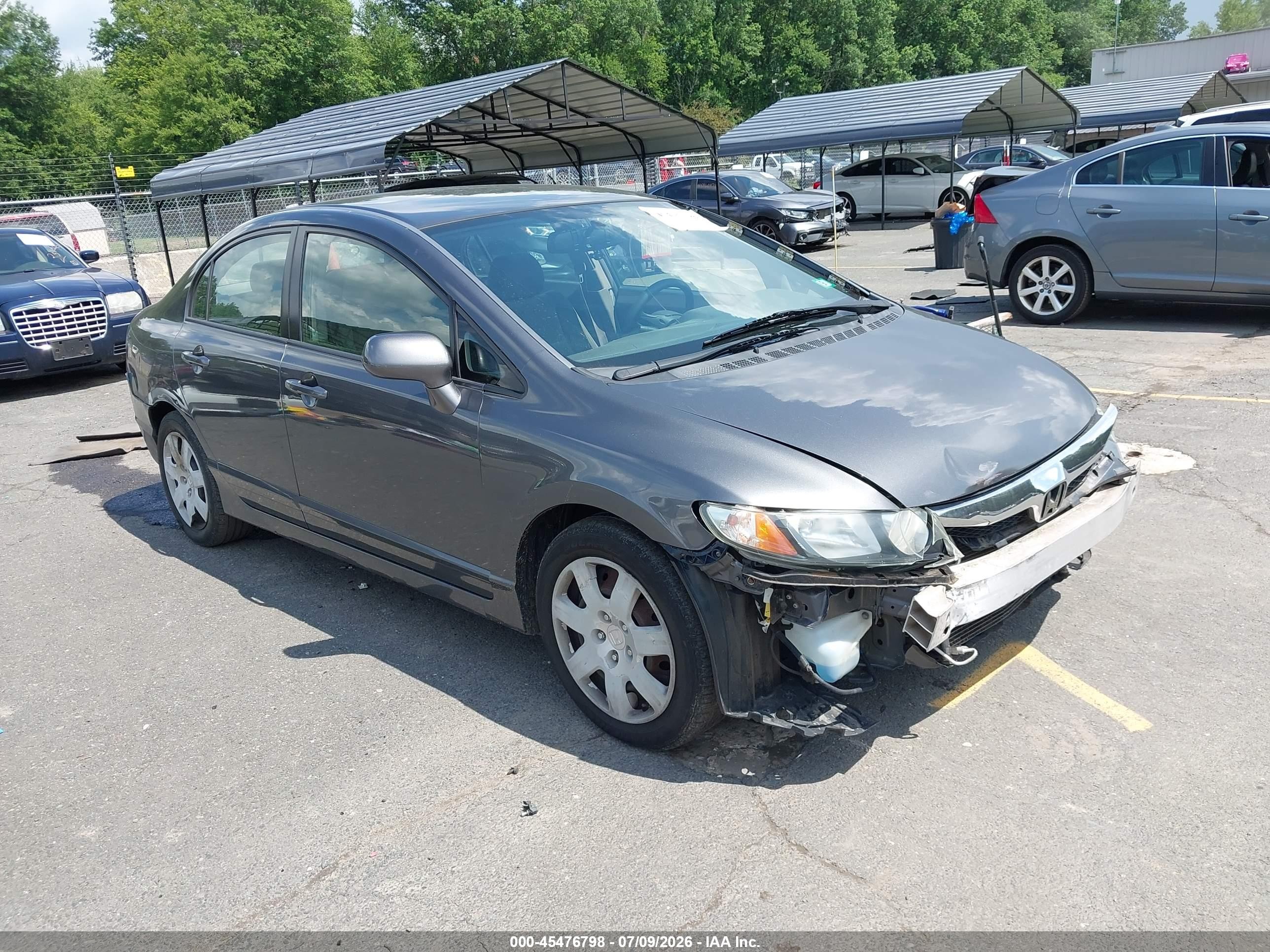 2011 Honda Civic Lx Gray vin: 2HGFA1F59BH528734
