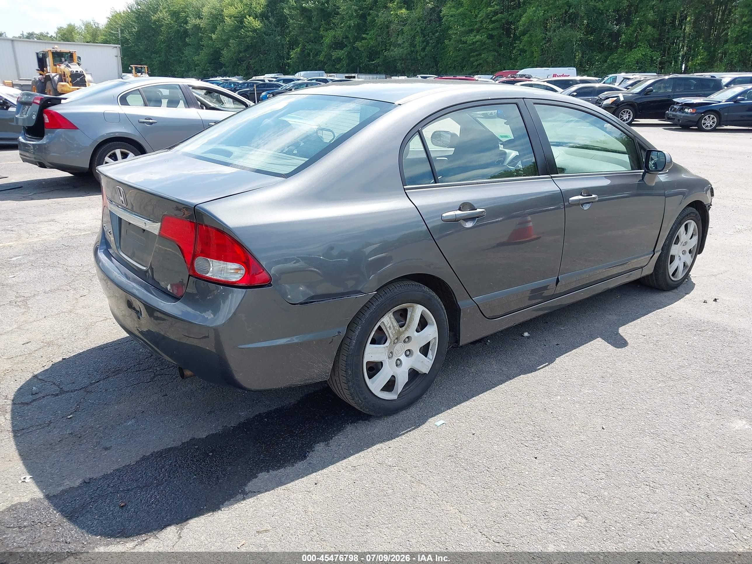 2011 Honda Civic Lx Gray vin: 2HGFA1F59BH528734