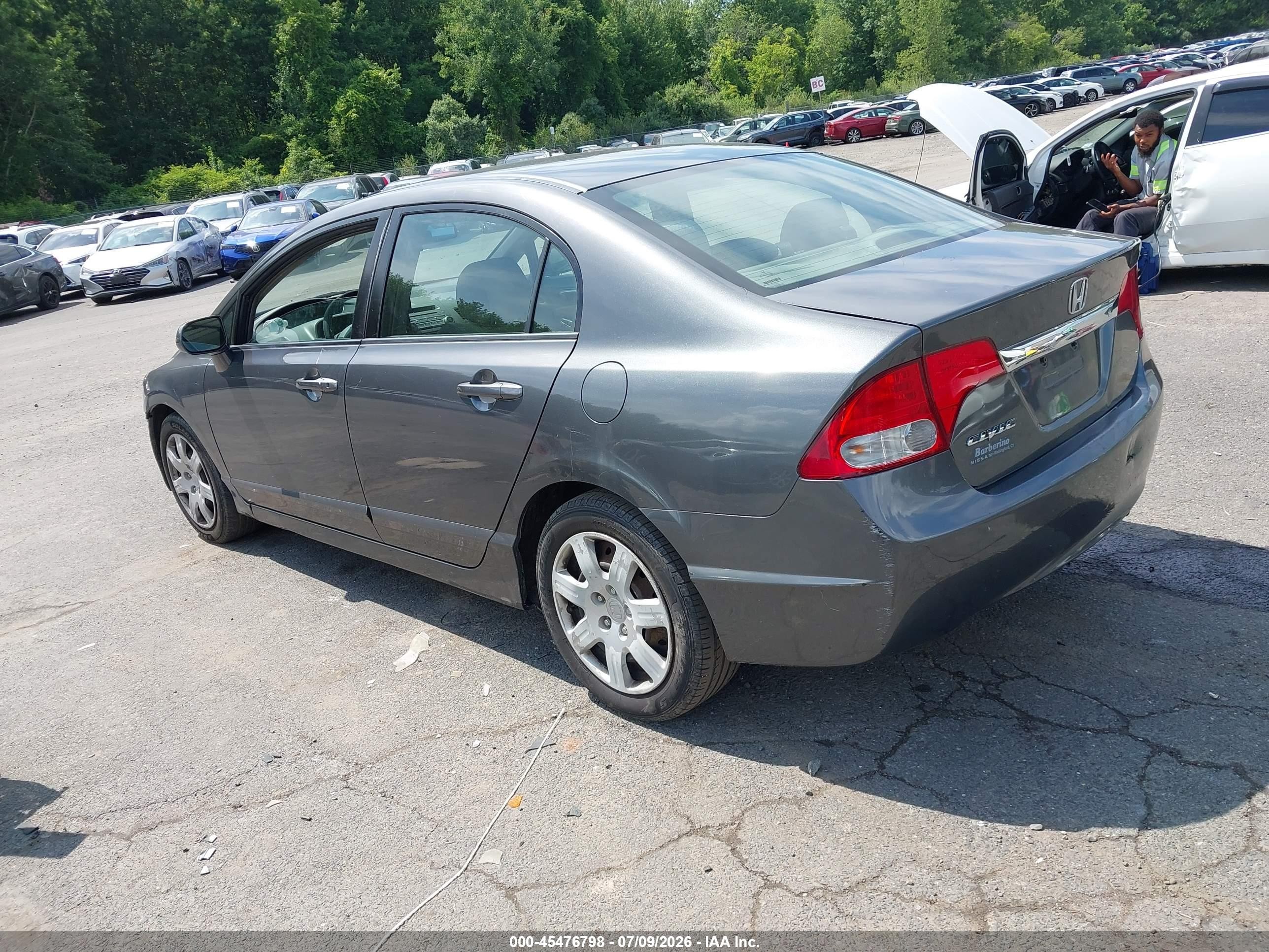 2011 Honda Civic Lx Gray vin: 2HGFA1F59BH528734