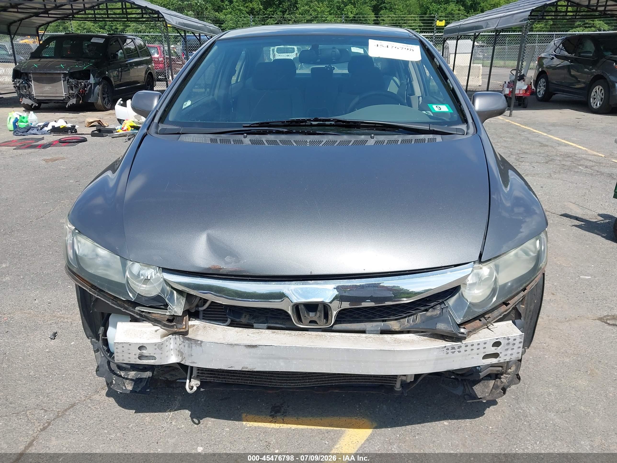 2011 Honda Civic Lx Gray vin: 2HGFA1F59BH528734