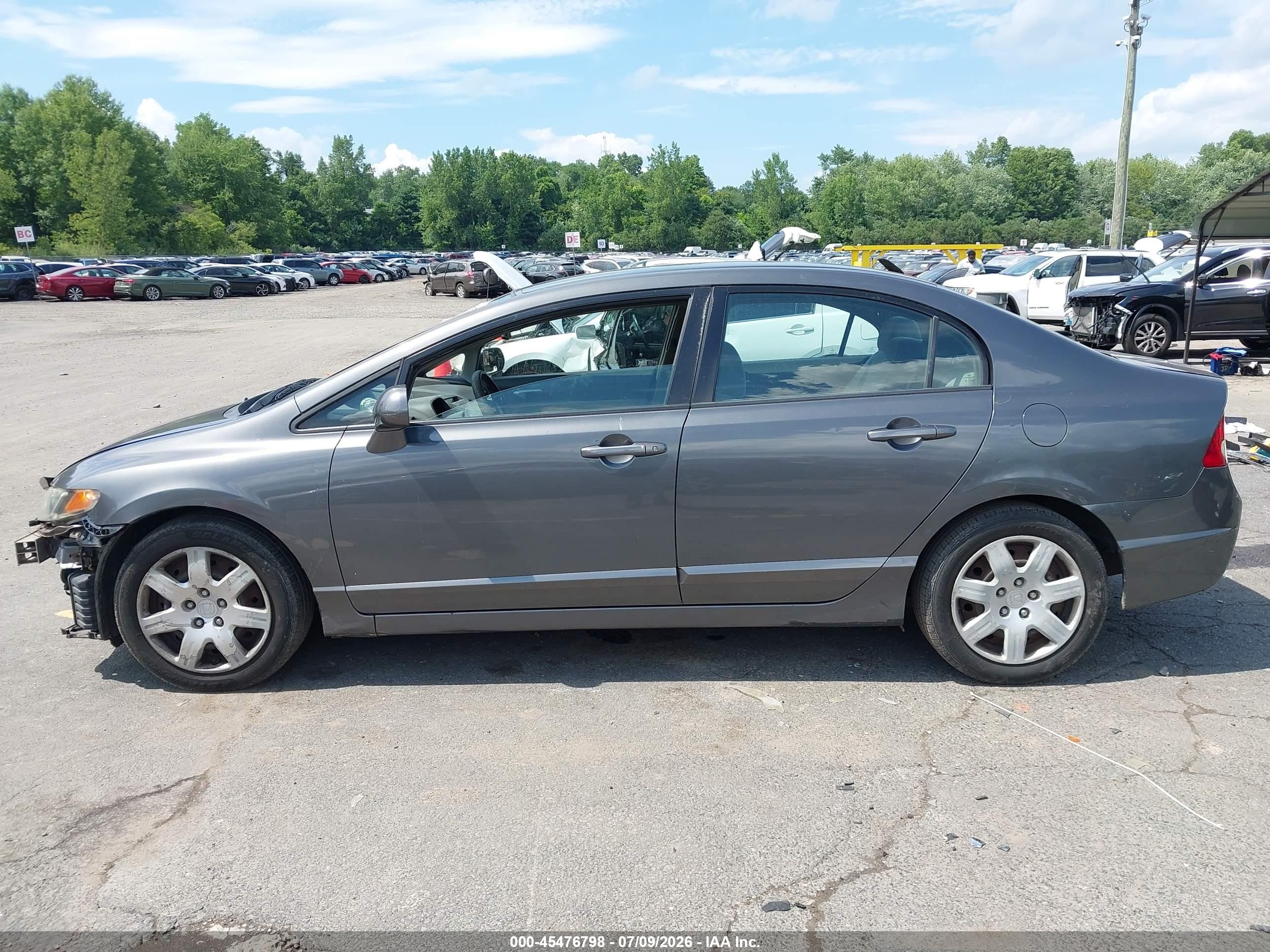 2011 Honda Civic Lx Gray vin: 2HGFA1F59BH528734