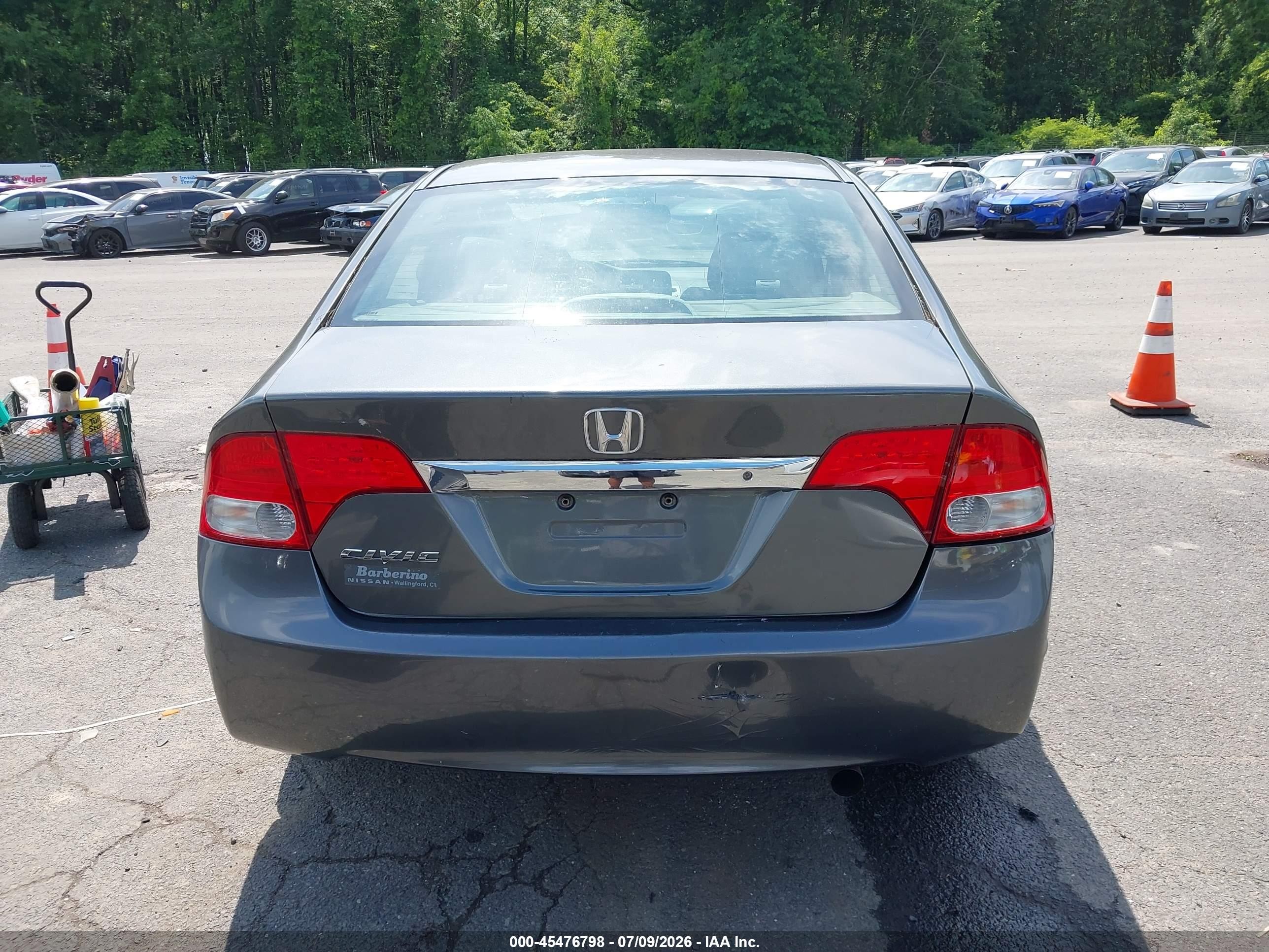 2011 Honda Civic Lx Gray vin: 2HGFA1F59BH528734