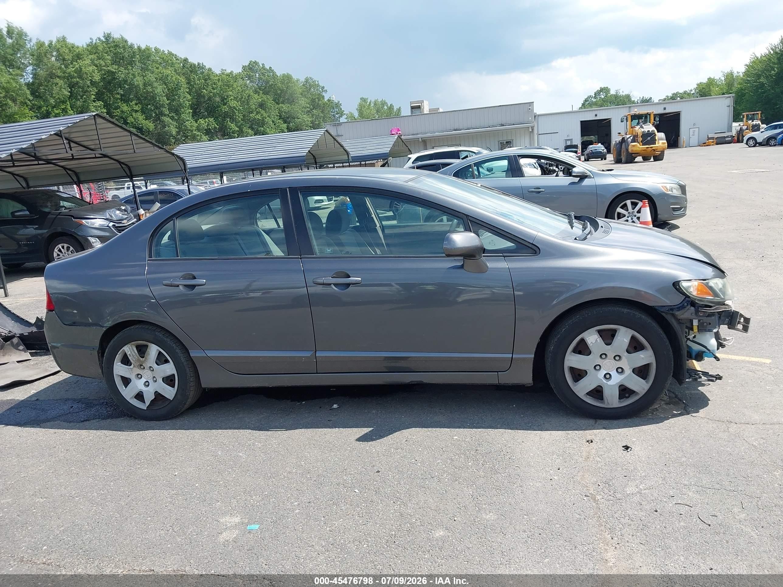 2011 Honda Civic Lx Gray vin: 2HGFA1F59BH528734