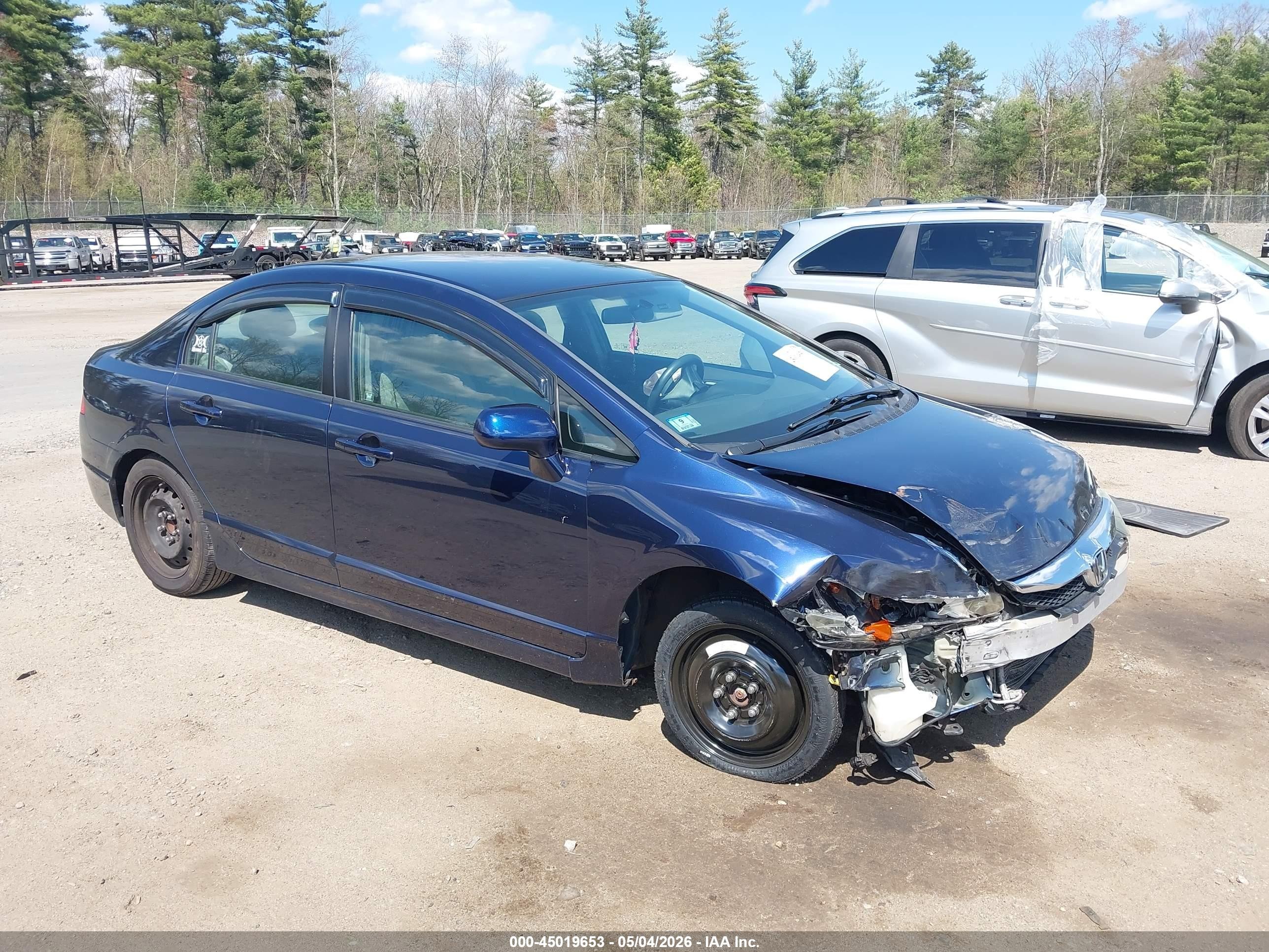 2011 Honda Civic Lx Blue vin: 2HGFA1F59BH535425