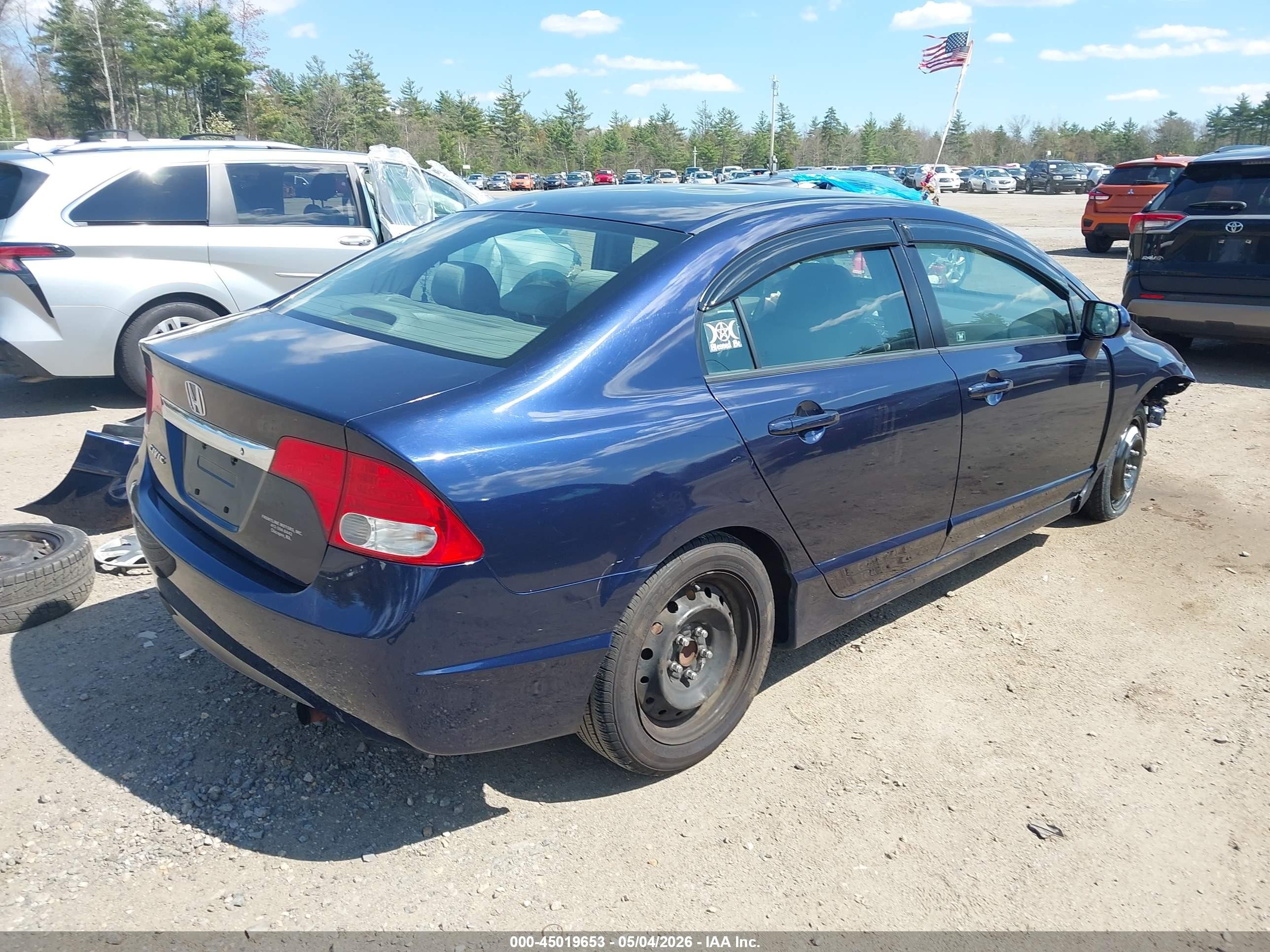 2011 Honda Civic Lx Blue vin: 2HGFA1F59BH535425