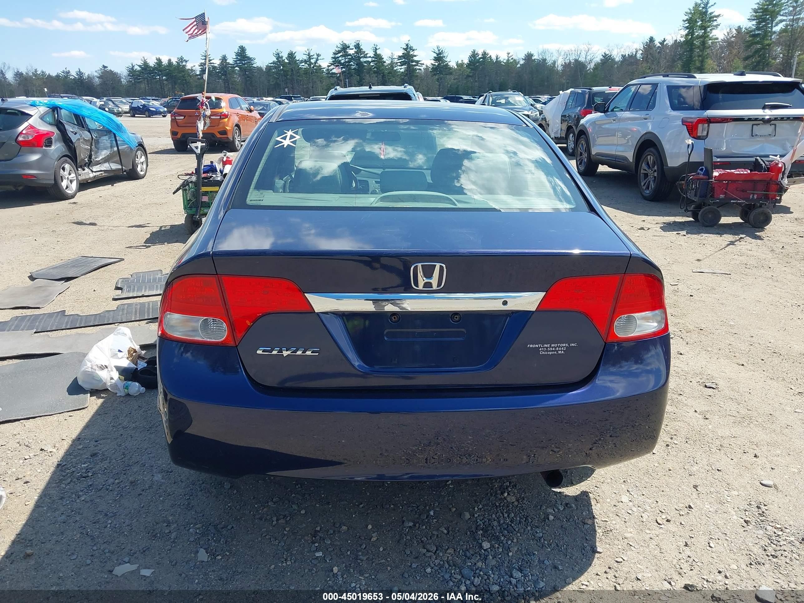 2011 Honda Civic Lx Blue vin: 2HGFA1F59BH535425