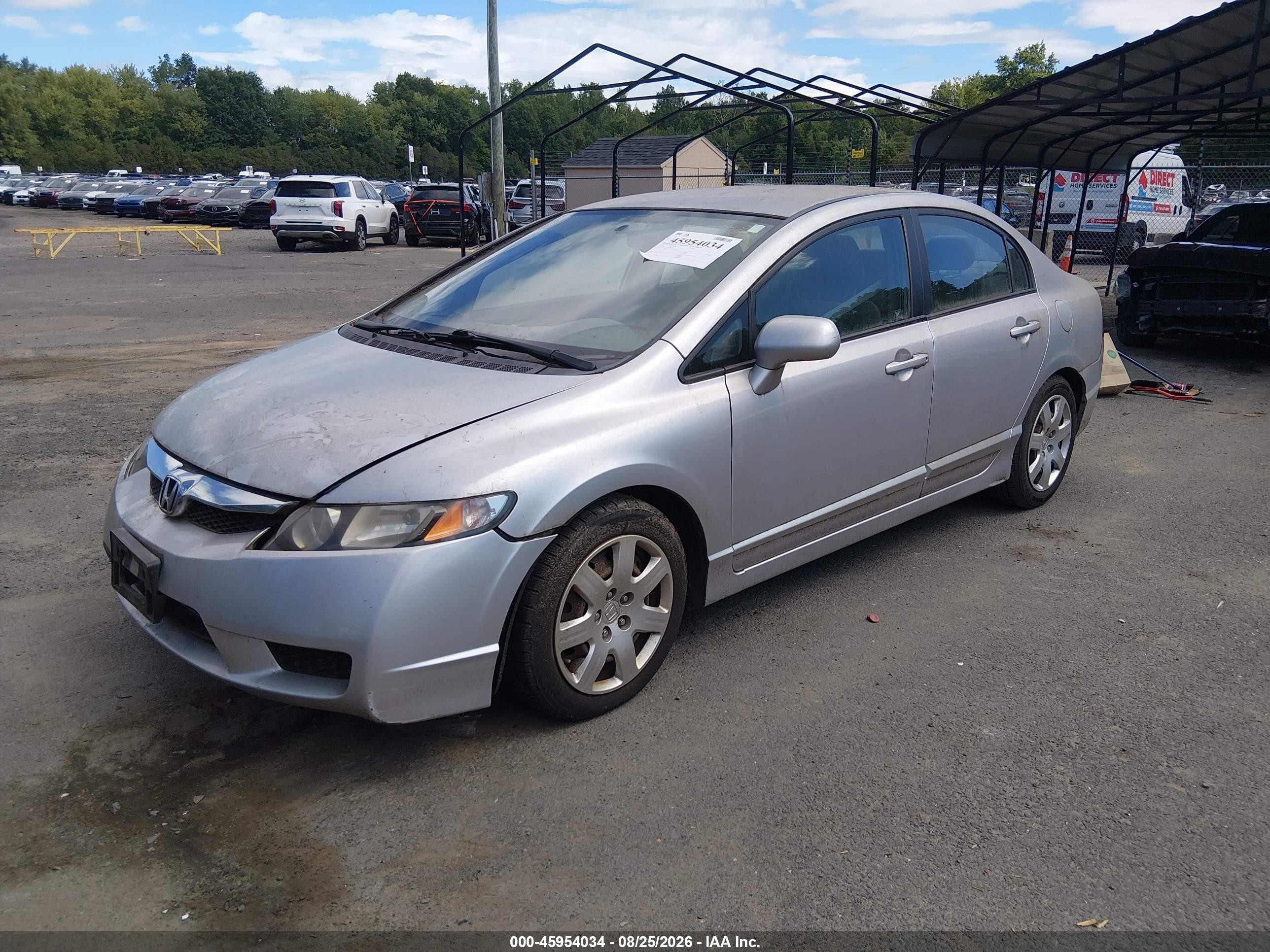 2011 Honda Civic Lx Silver vin: 2HGFA1F59BH536820