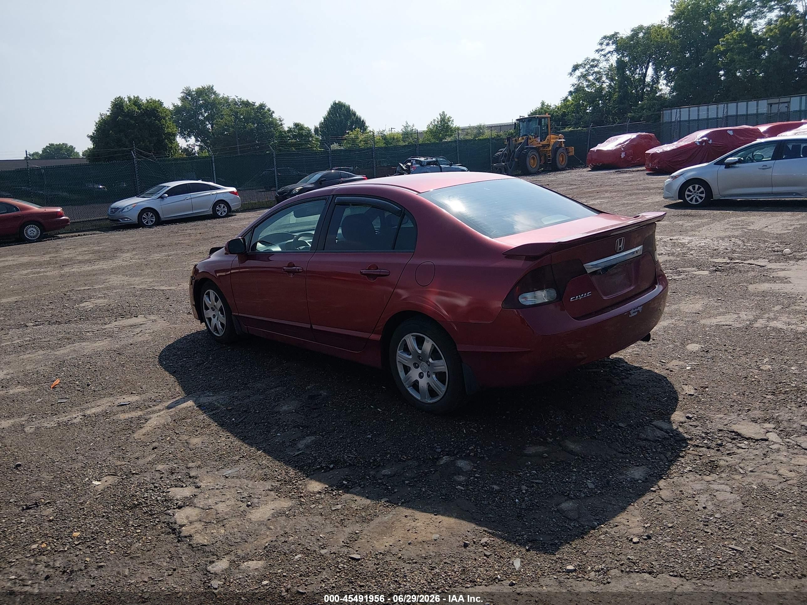 2011 Honda Civic Lx Red vin: 2HGFA1F59BH550376