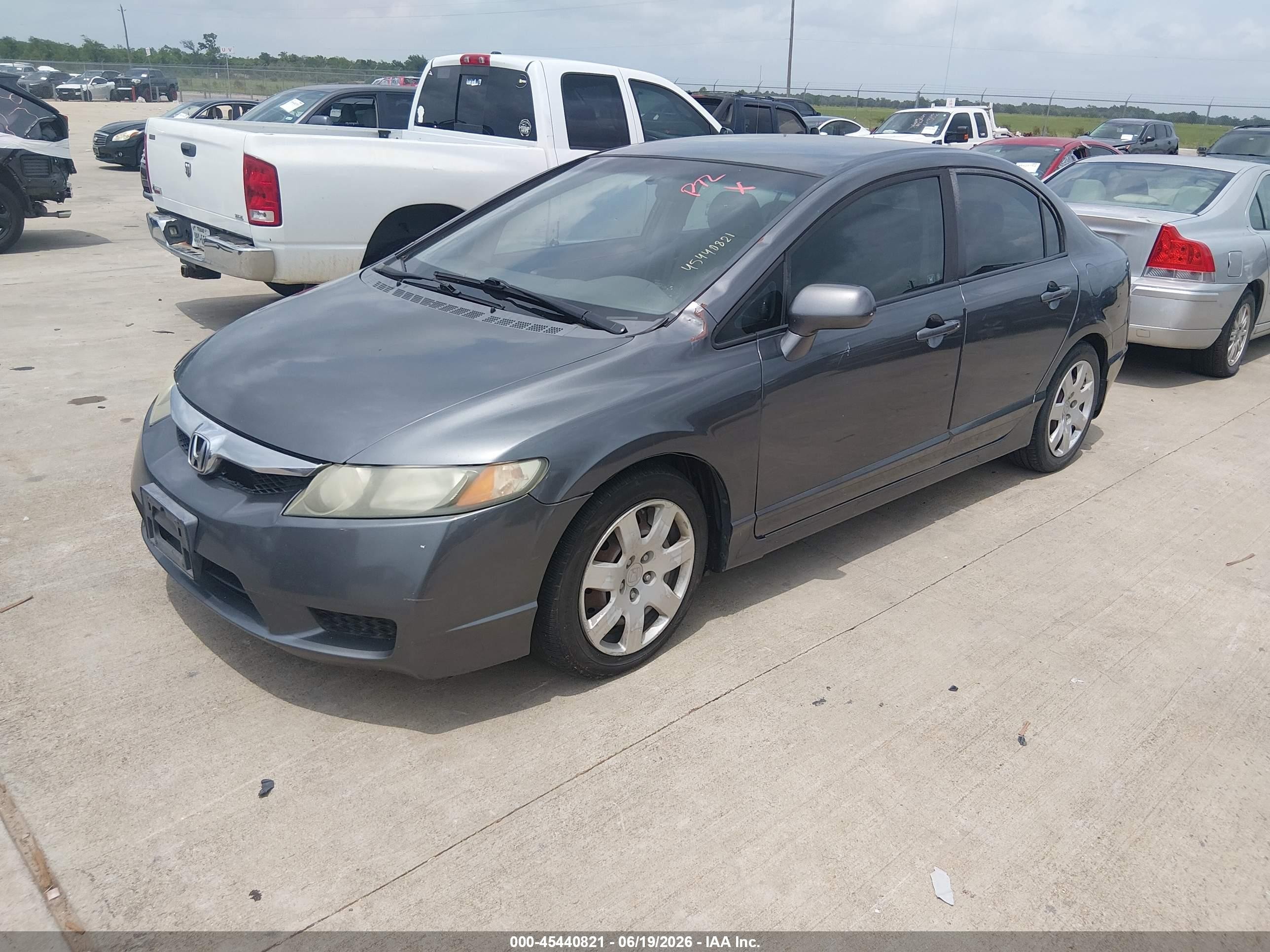 2010 Honda Civic Lx Gray vin: 2HGFA1F5XAH311918