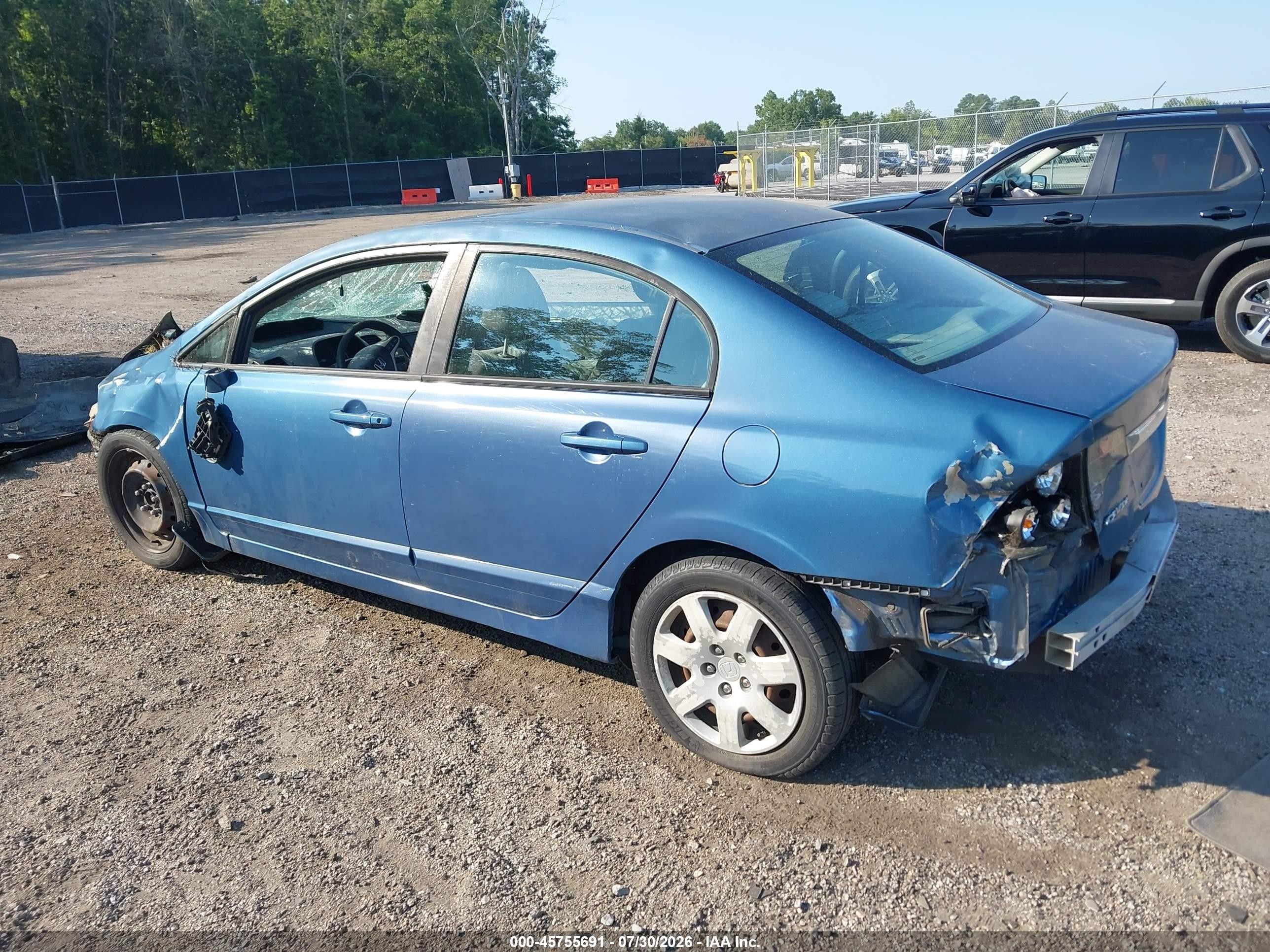 2010 Honda Civic Lx Blue vin: 2HGFA1F5XAH320165