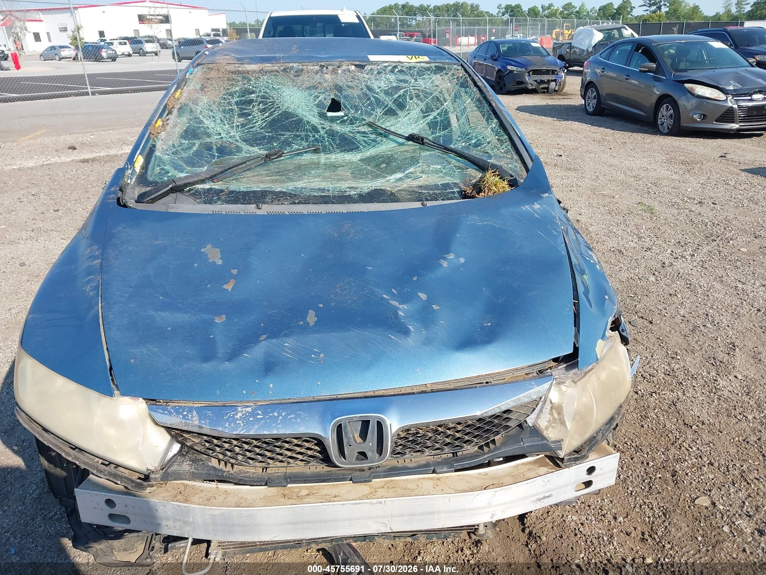 2010 Honda Civic Lx Blue vin: 2HGFA1F5XAH320165