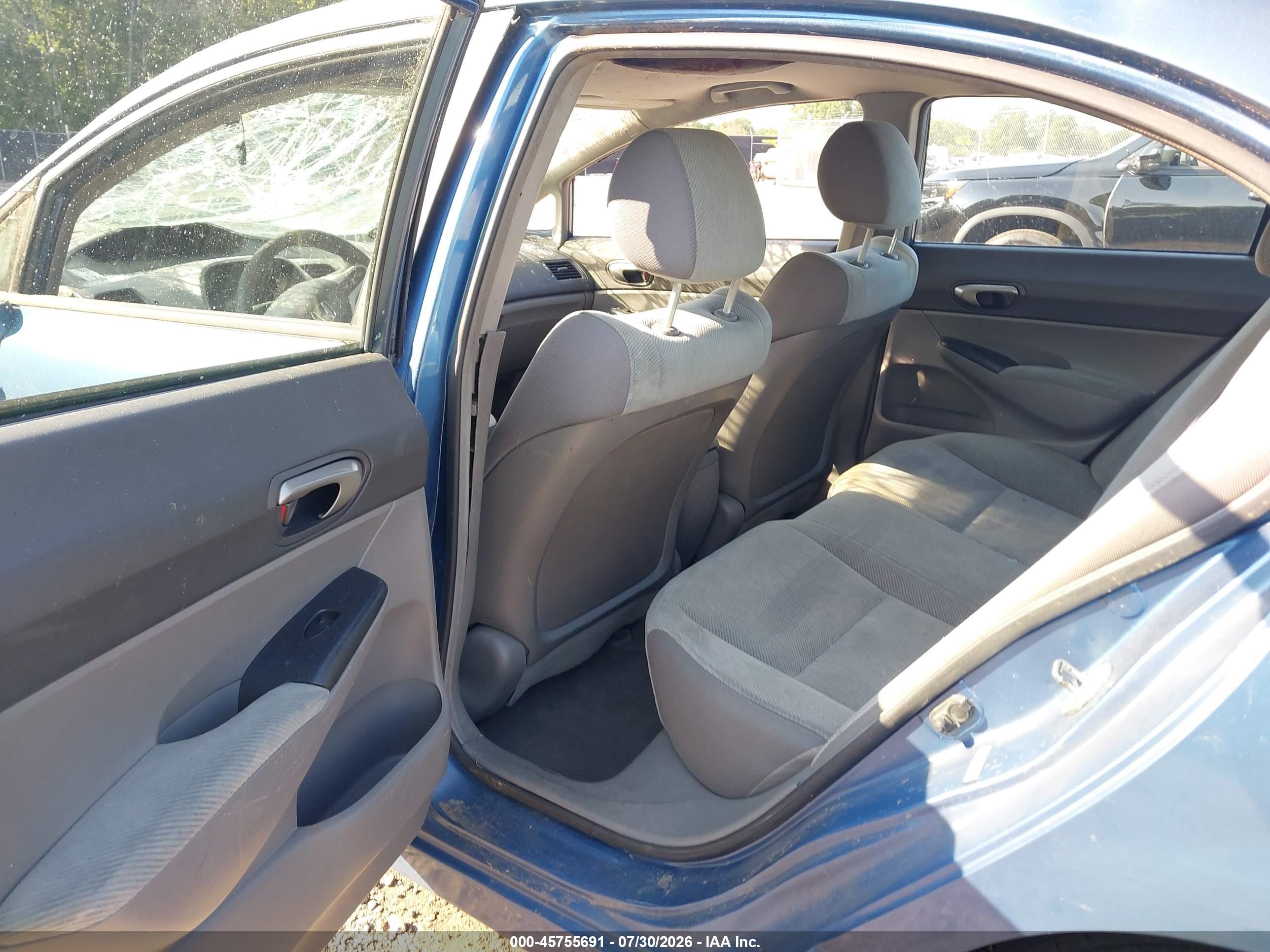 2010 Honda Civic Lx Blue vin: 2HGFA1F5XAH320165