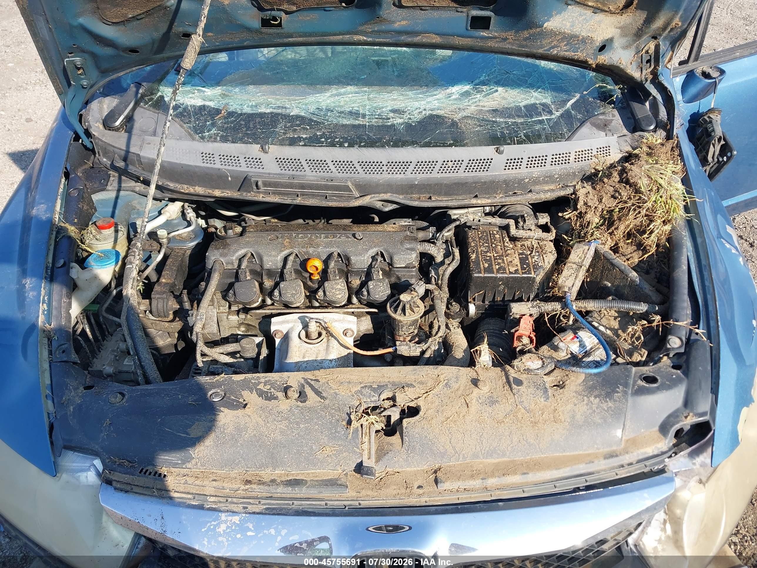 2010 Honda Civic Lx Blue vin: 2HGFA1F5XAH320165