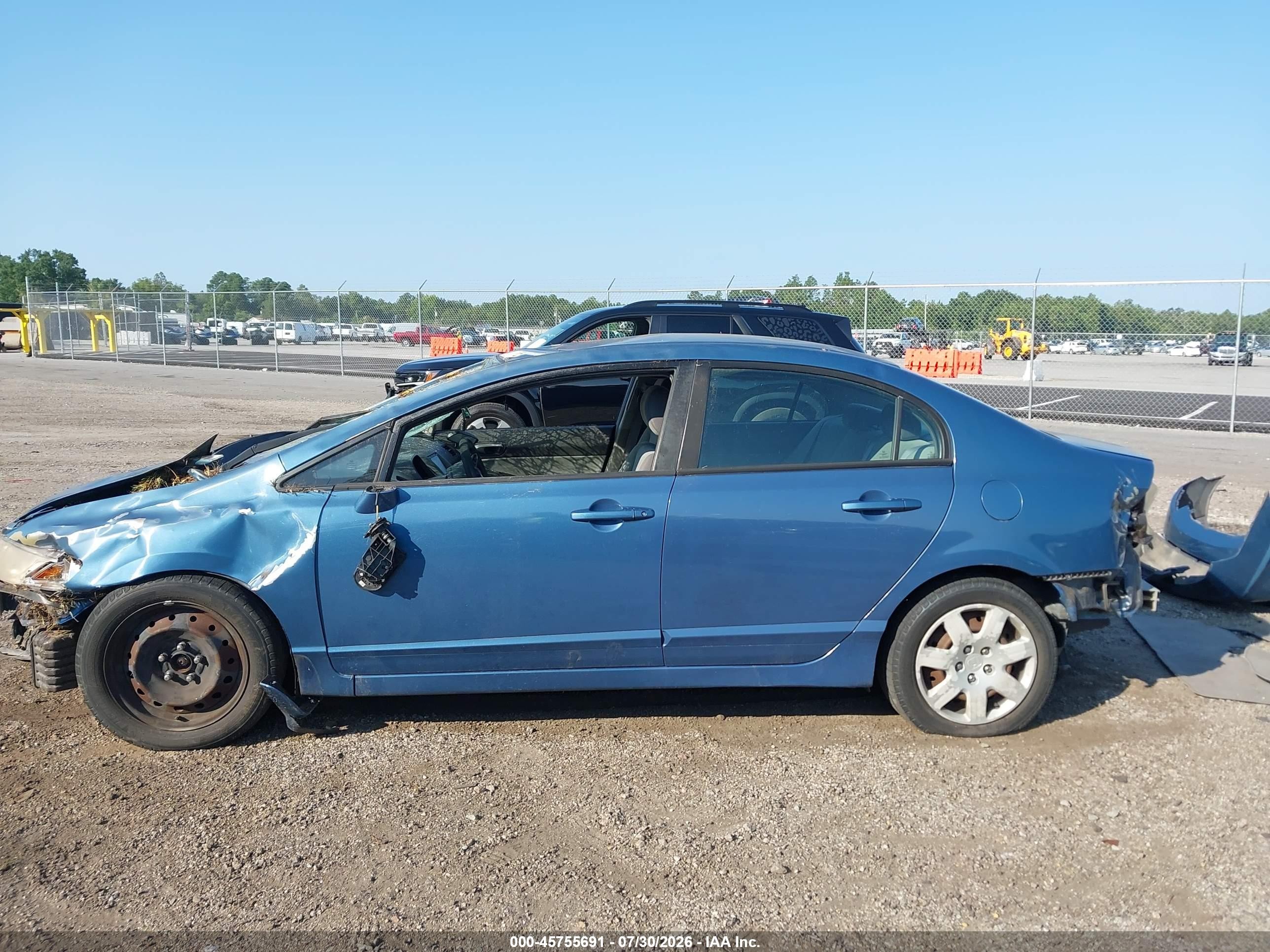2010 Honda Civic Lx Blue vin: 2HGFA1F5XAH320165