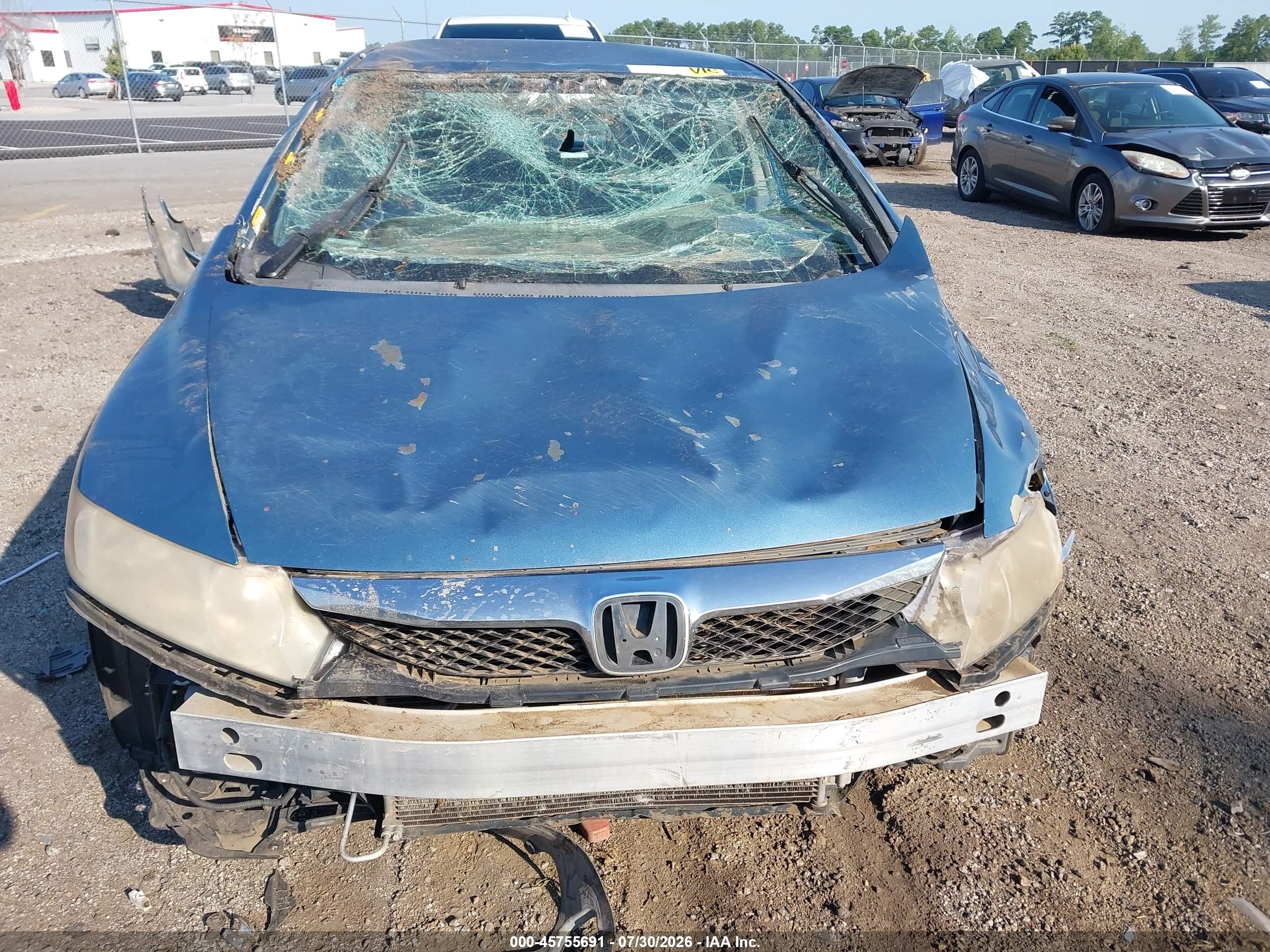 2010 Honda Civic Lx Blue vin: 2HGFA1F5XAH320165