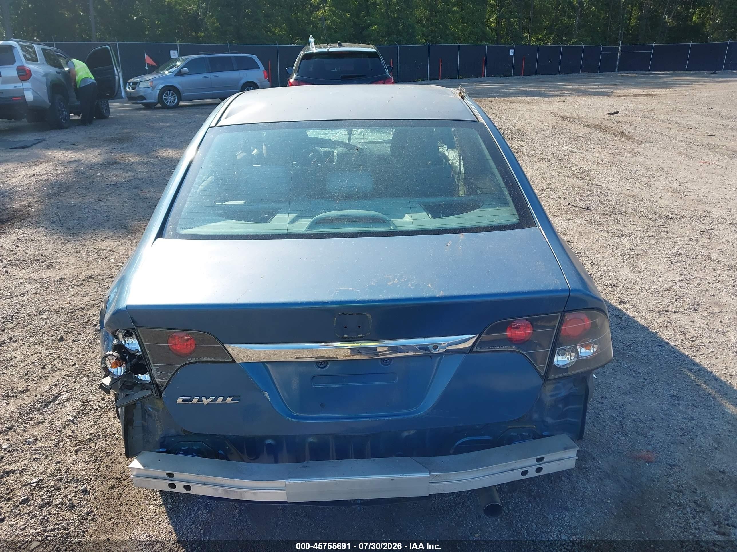 2010 Honda Civic Lx Blue vin: 2HGFA1F5XAH320165